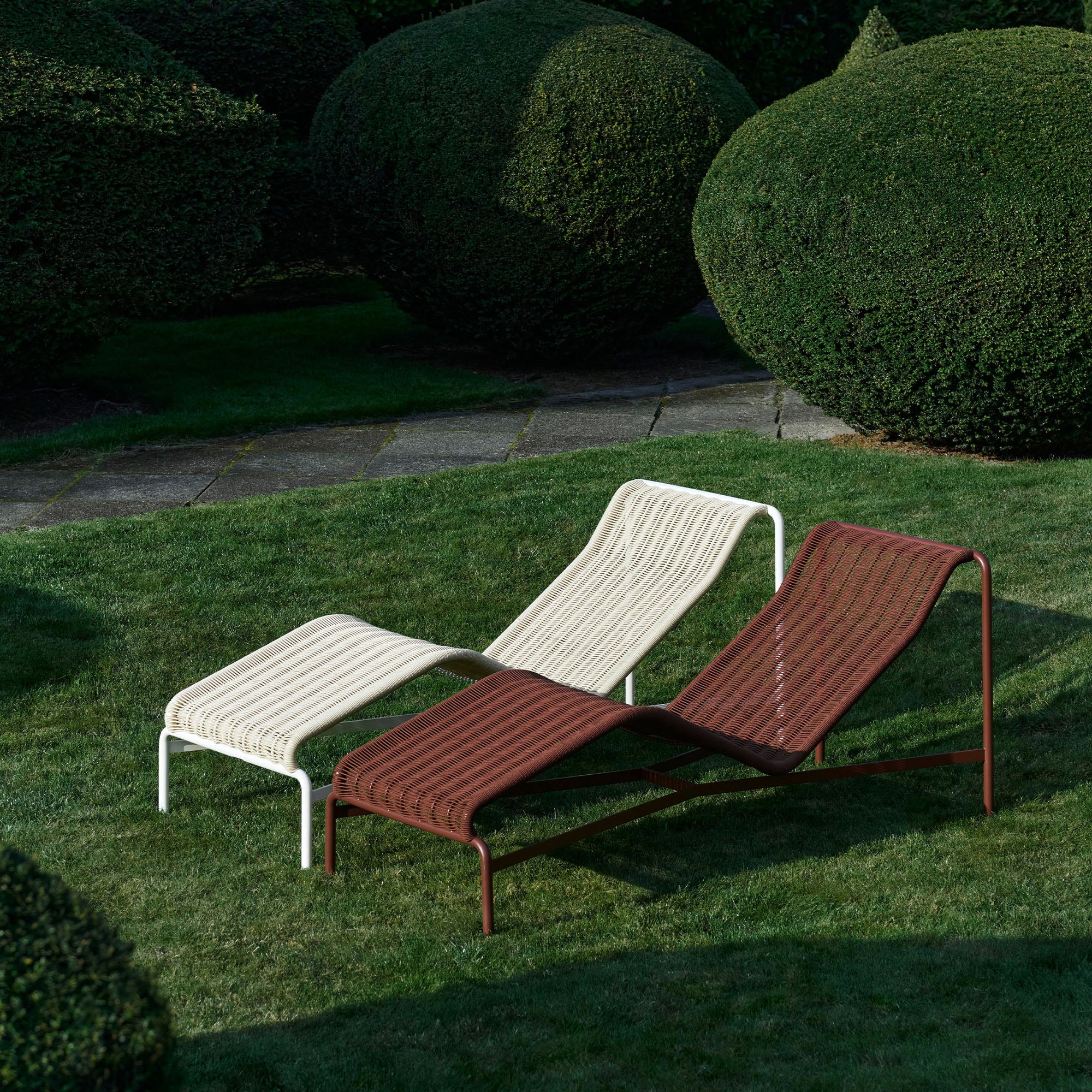 Palissade Cord Chaise Longue, șezlong de metal