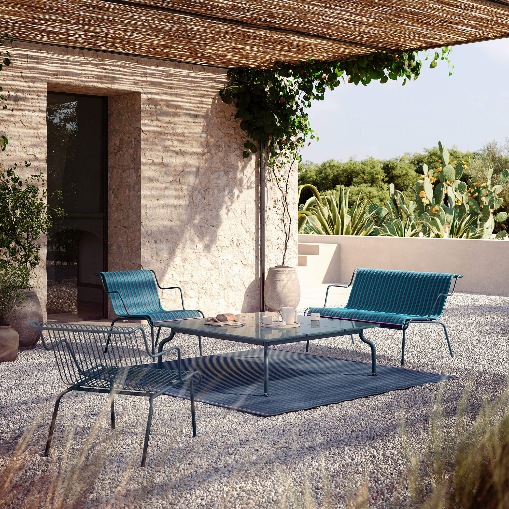 South Low Table, masă cafea exterior 120x120 cm