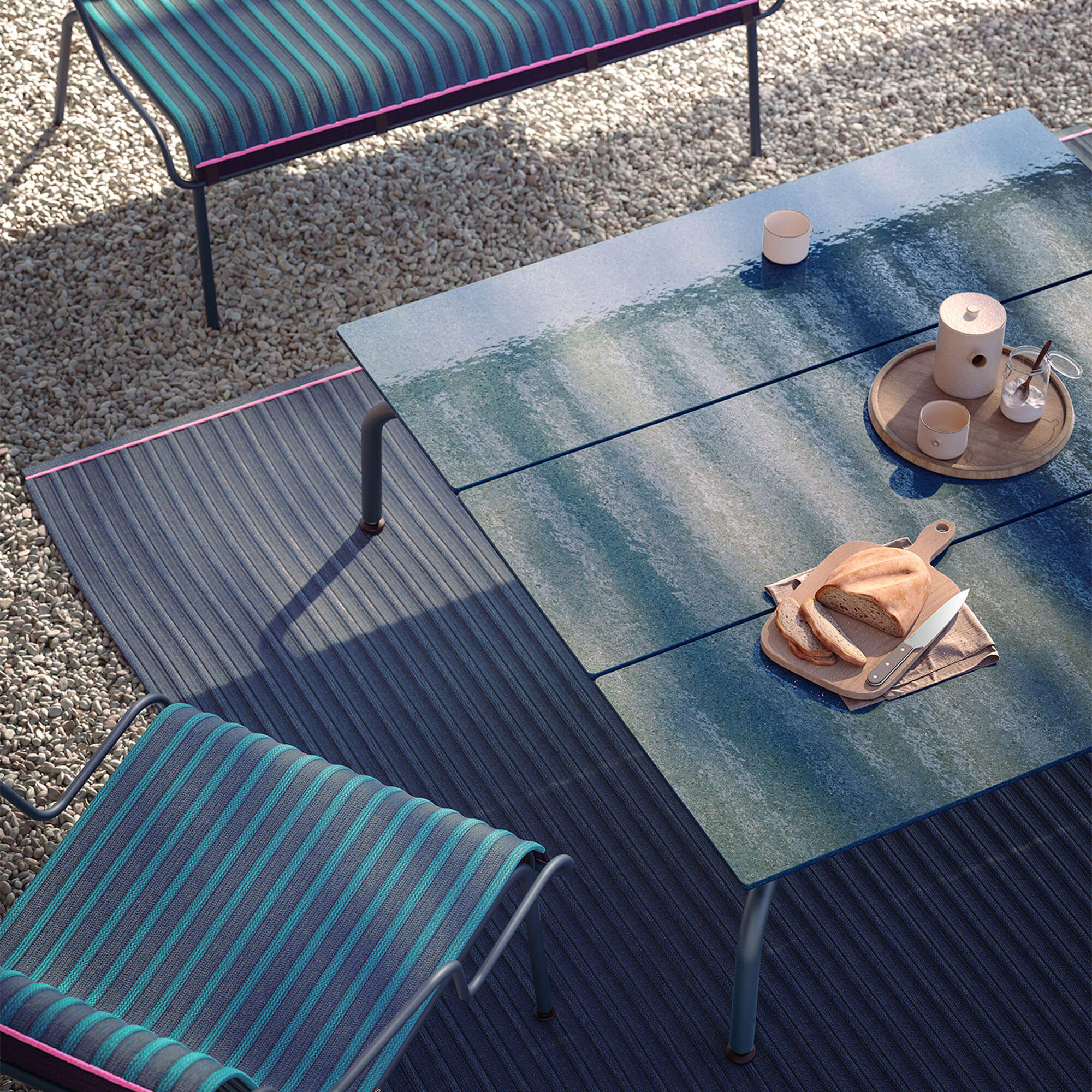 South Low Table, masă cafea exterior 120x120 cm