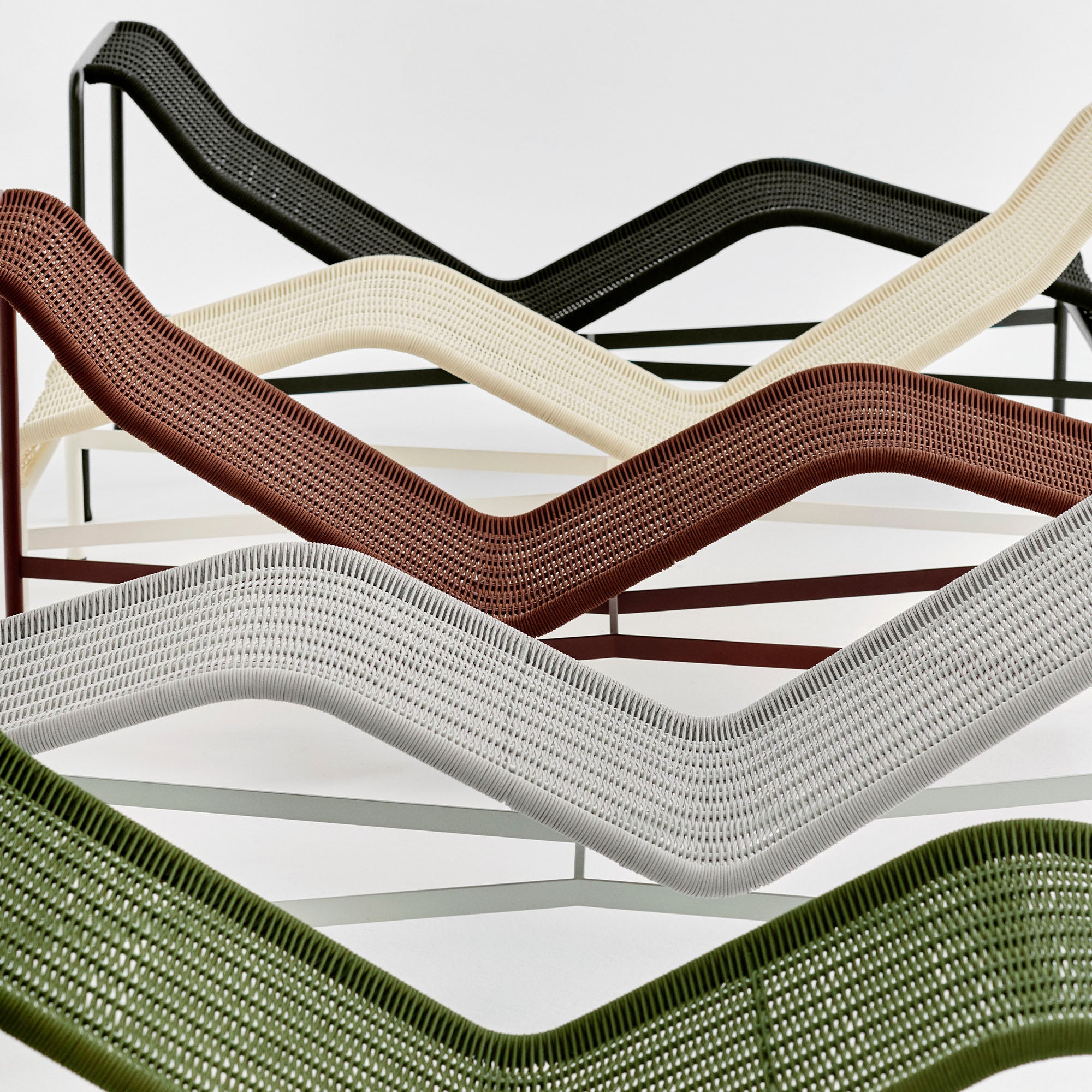 Palissade Cord Chaise Longue, șezlong de metal
