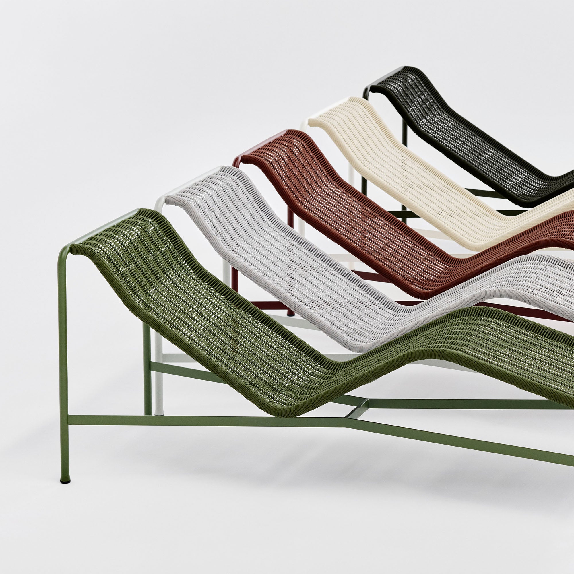 Palissade Cord Chaise Longue, șezlong de metal