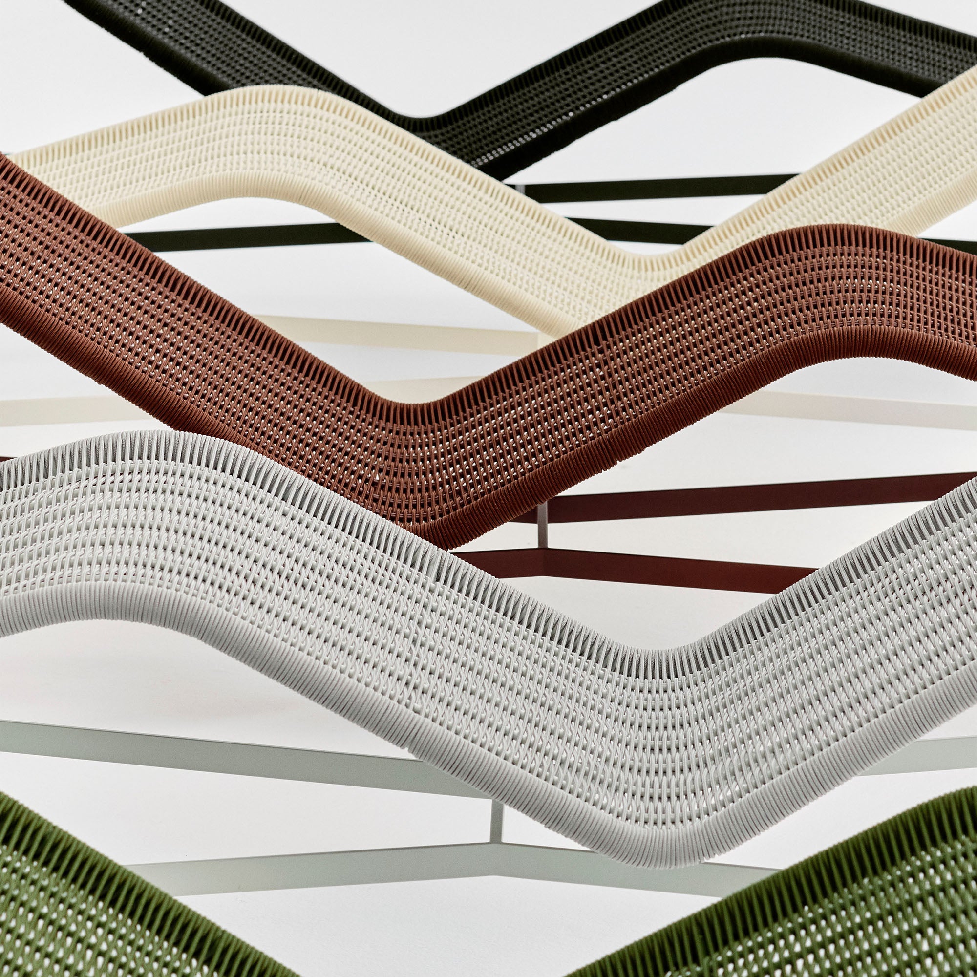 Palissade Cord Chaise Longue, șezlong de metal