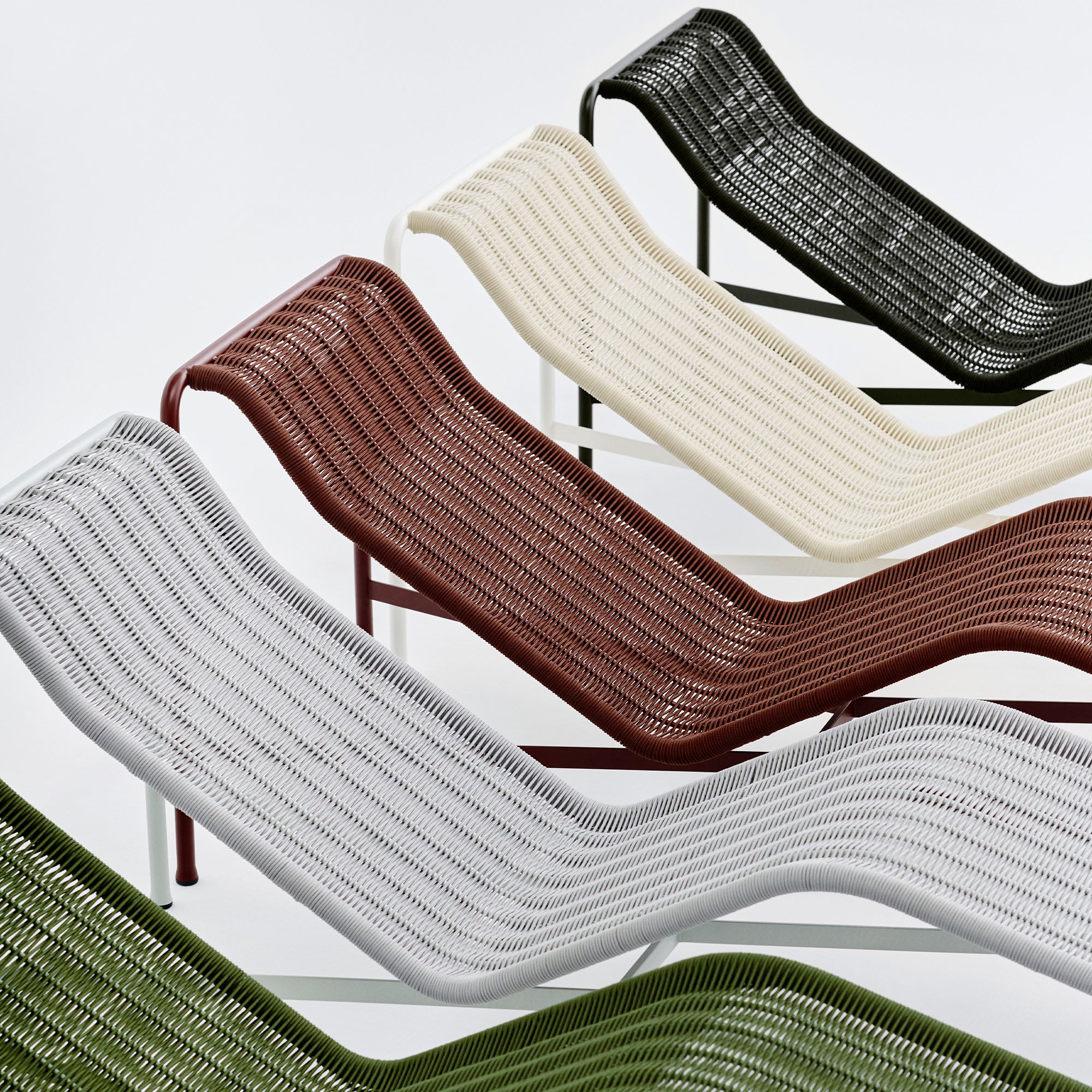 Palissade Cord Chaise Longue, șezlong de metal