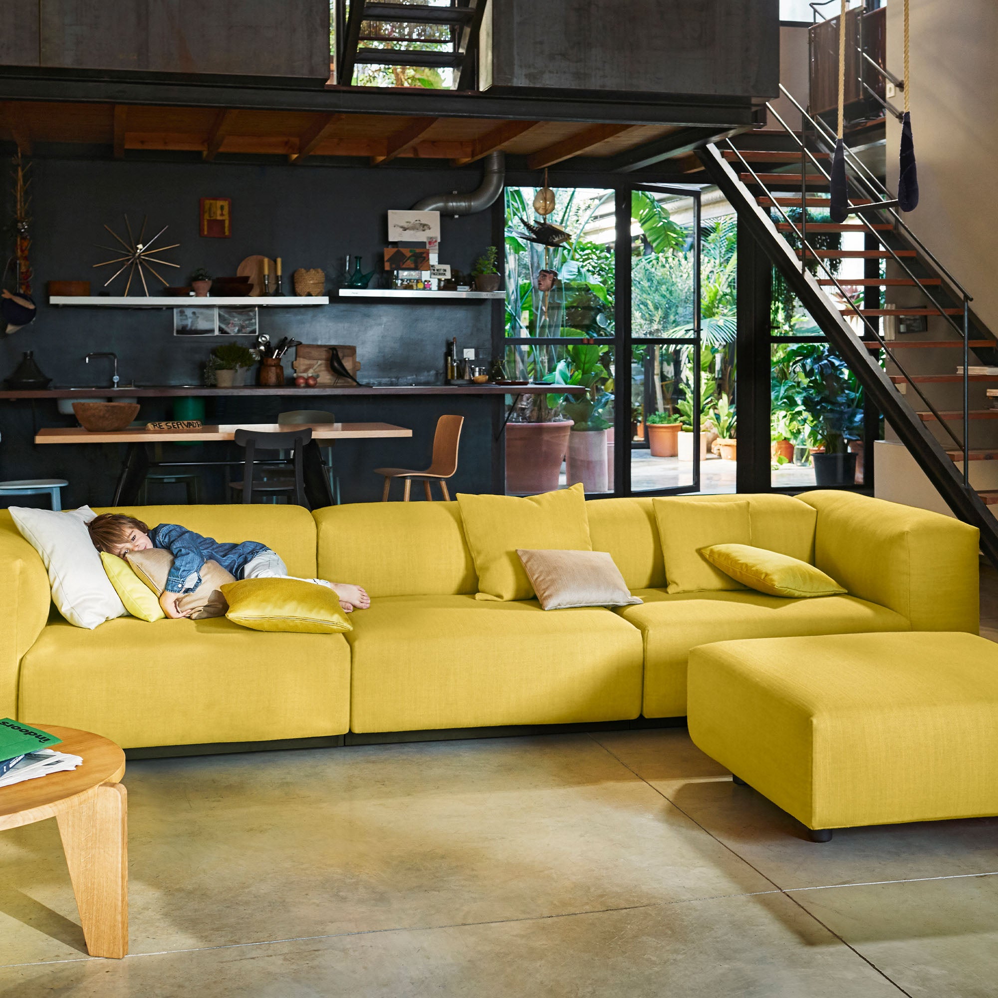 Soft Modular canapea 3 locuri cu otoman