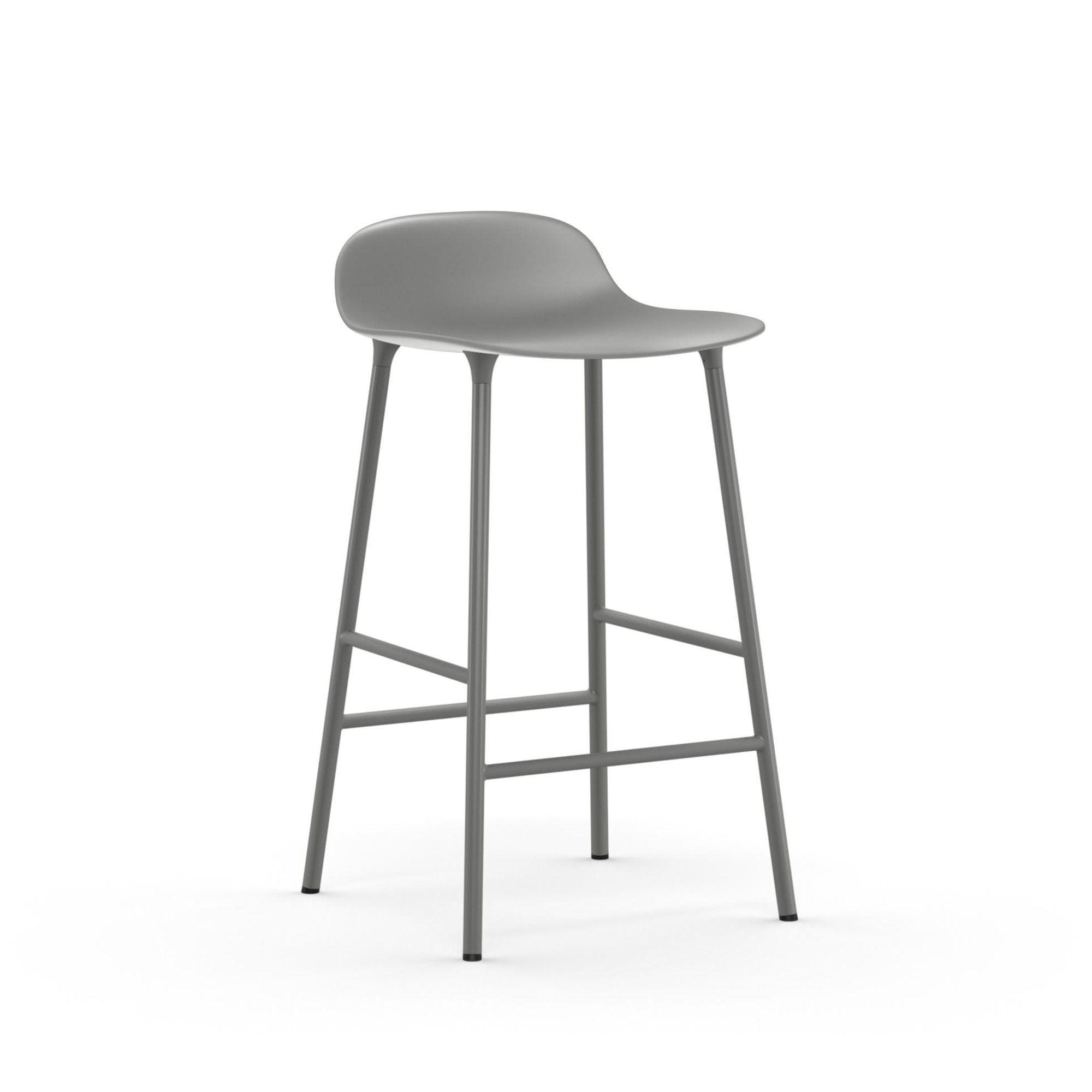 Form Barstool, scaun de bar 65 cm cu bază metalică