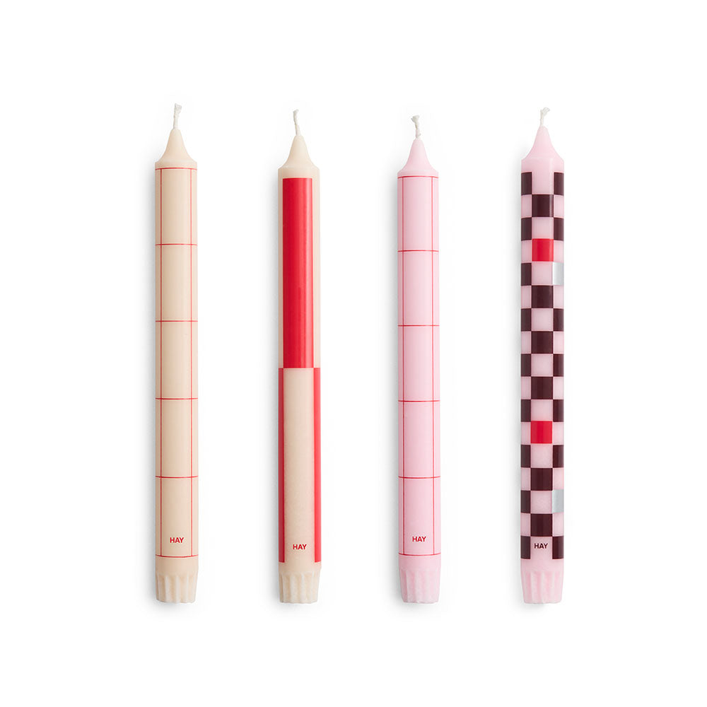 Pattern Candle Set, set de 4 lumânări decorative