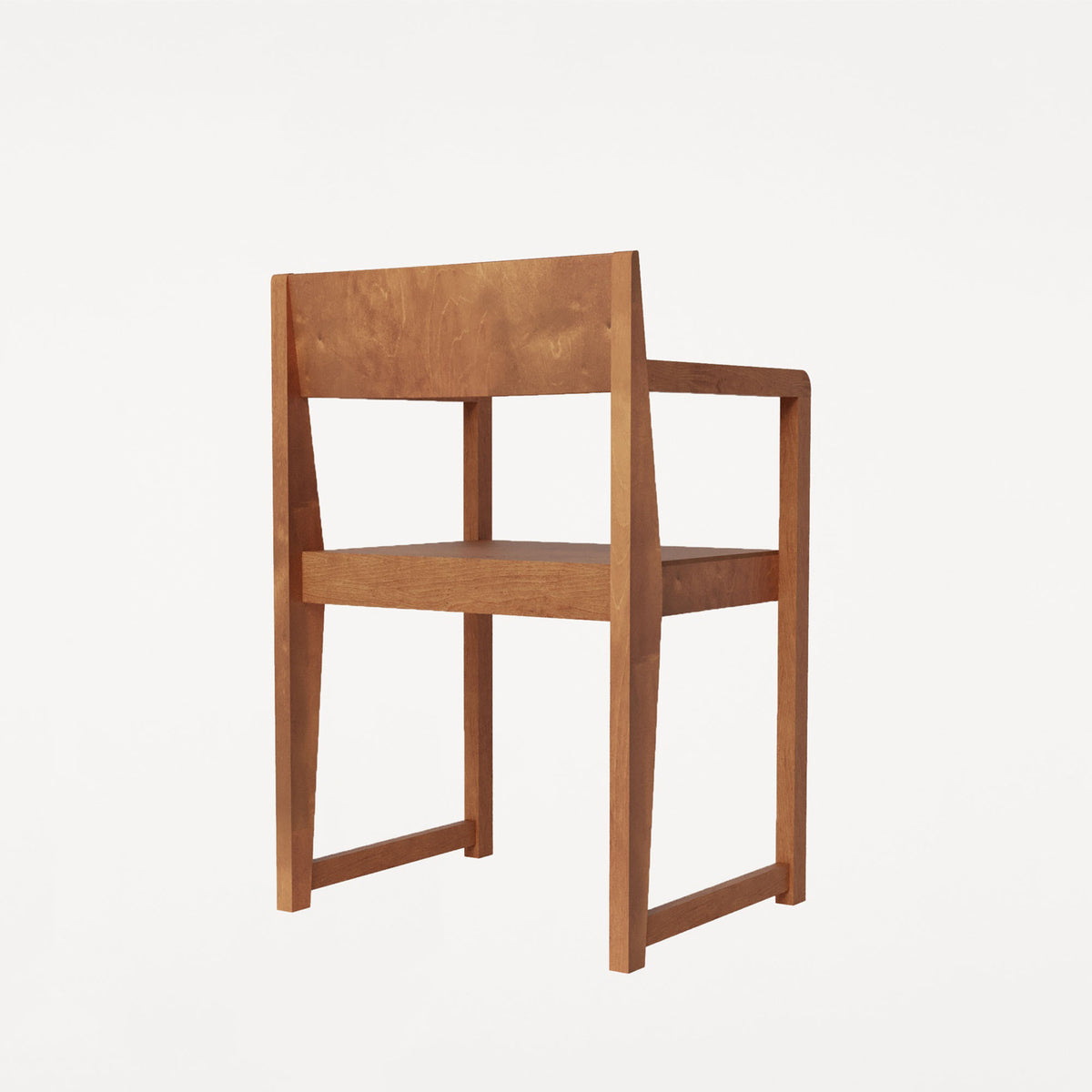Armrest Chair 01, scaun din lemn cu cotiere