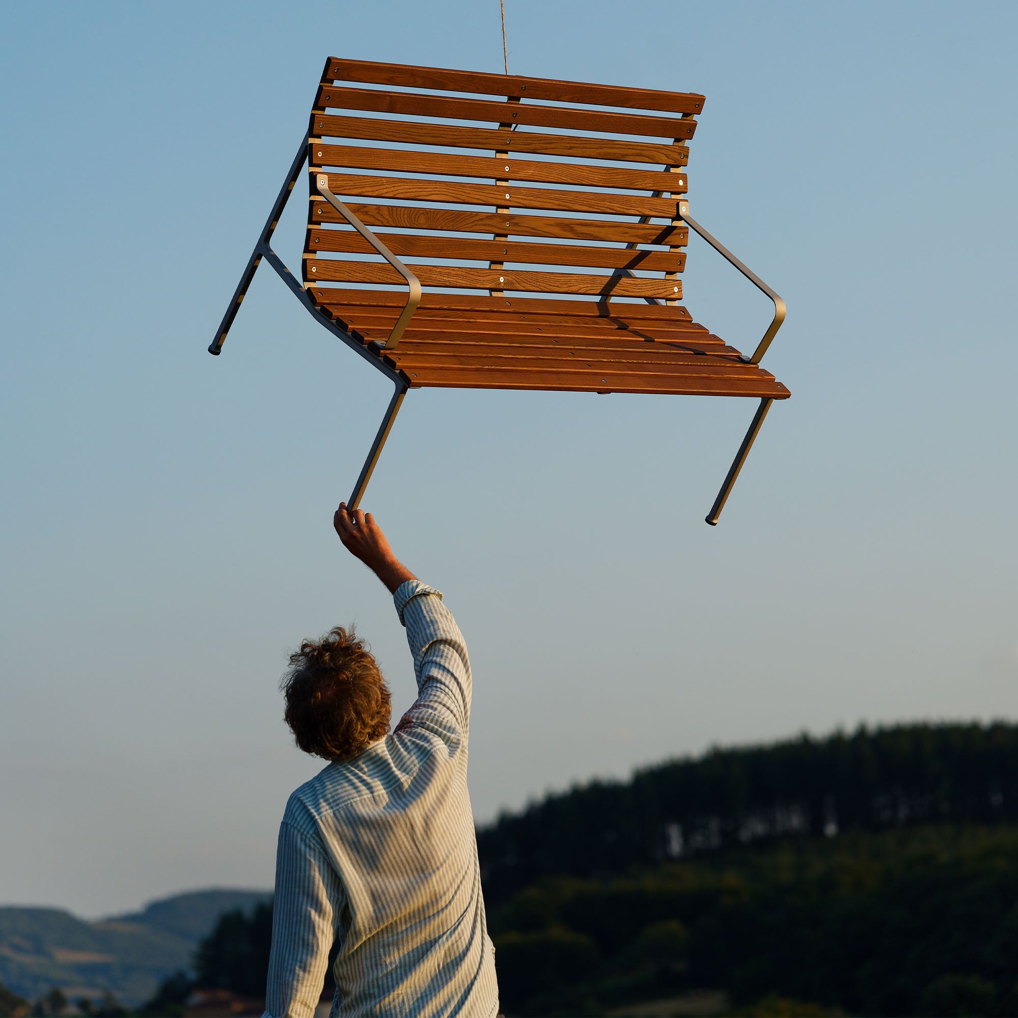 Traverse Lounge Bench with Arm, banchetă cu cotiere