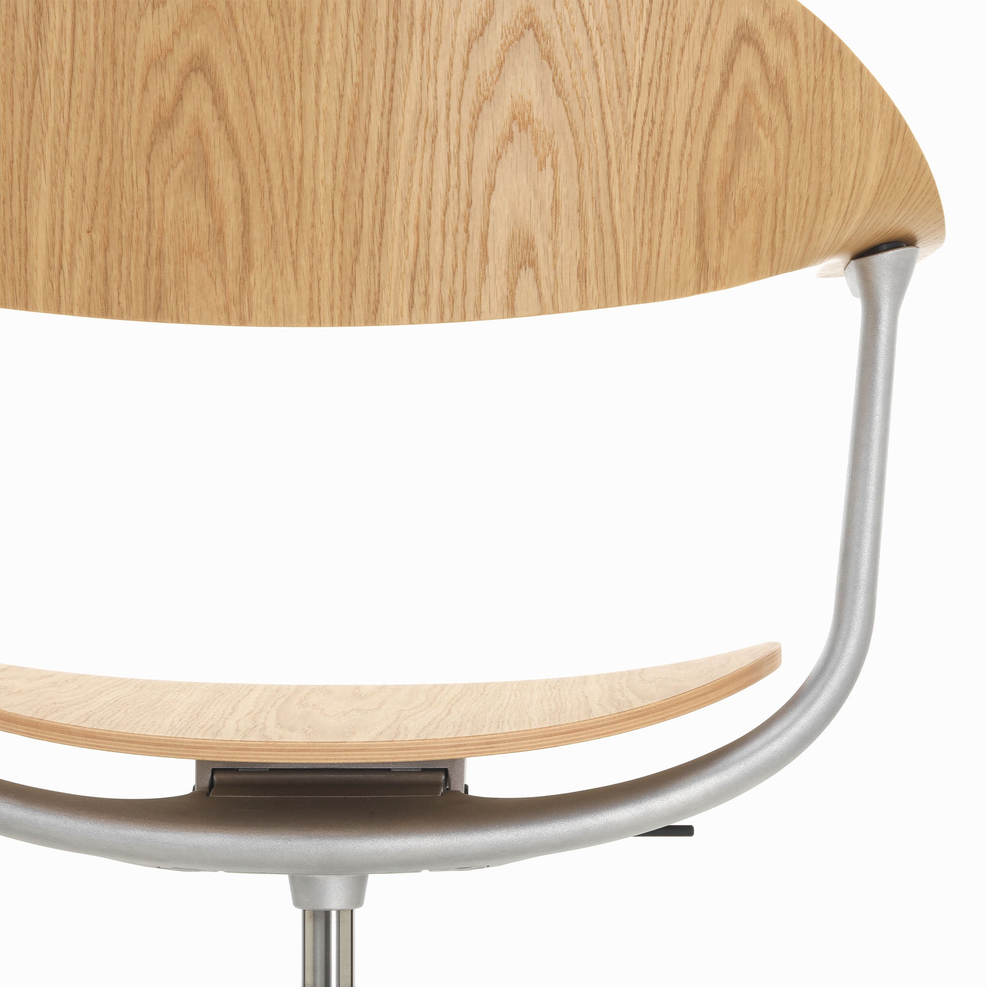 Mynt, scaun de birou pe role cu șezut și spătar de placaj