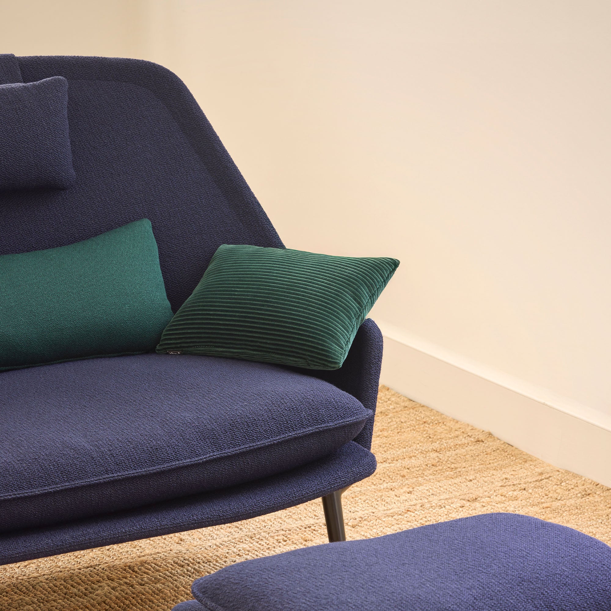 Slow Sofa, canapea cu 2 locuri bază neagră