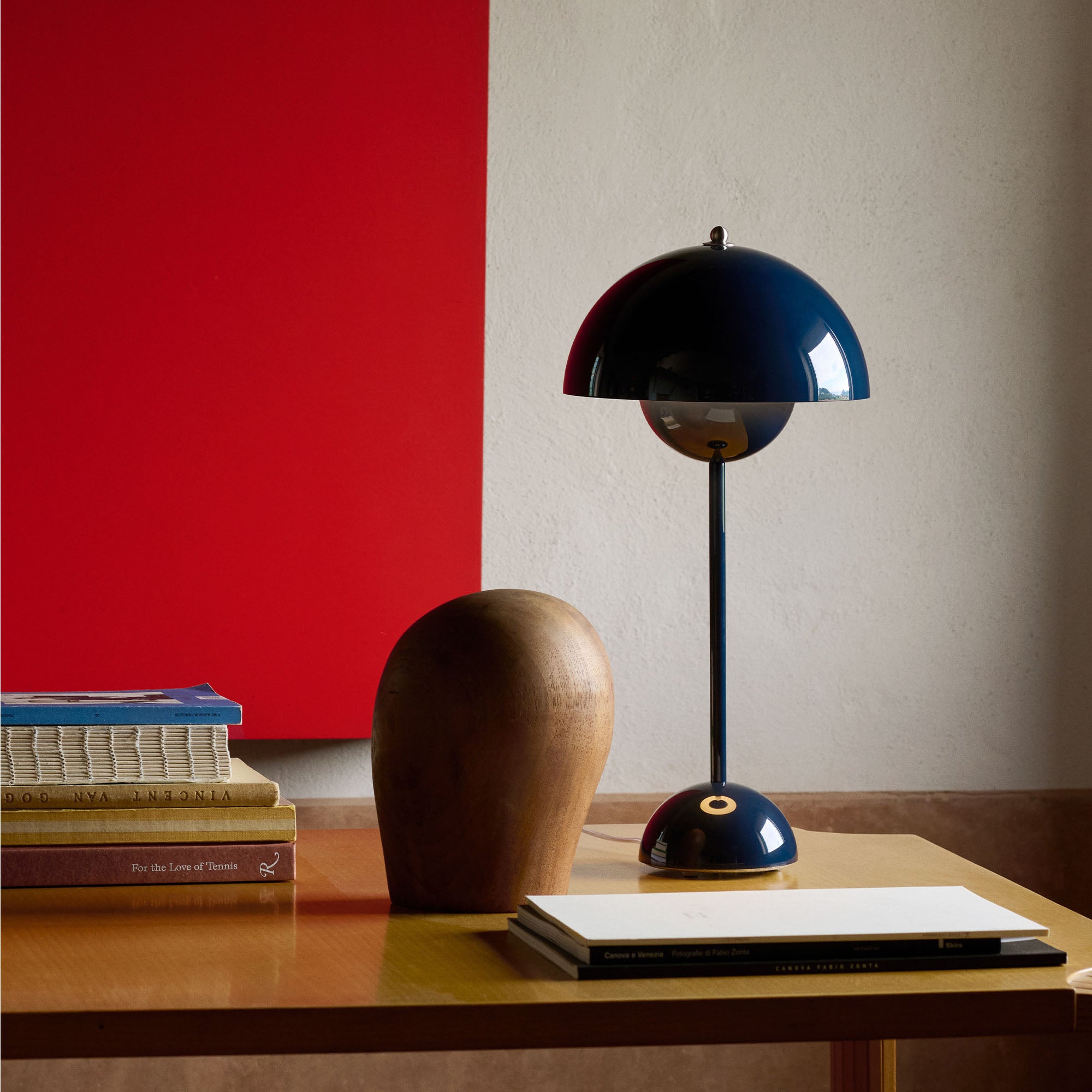 Flowerpot VP3 Steel Blue, lampă de masă