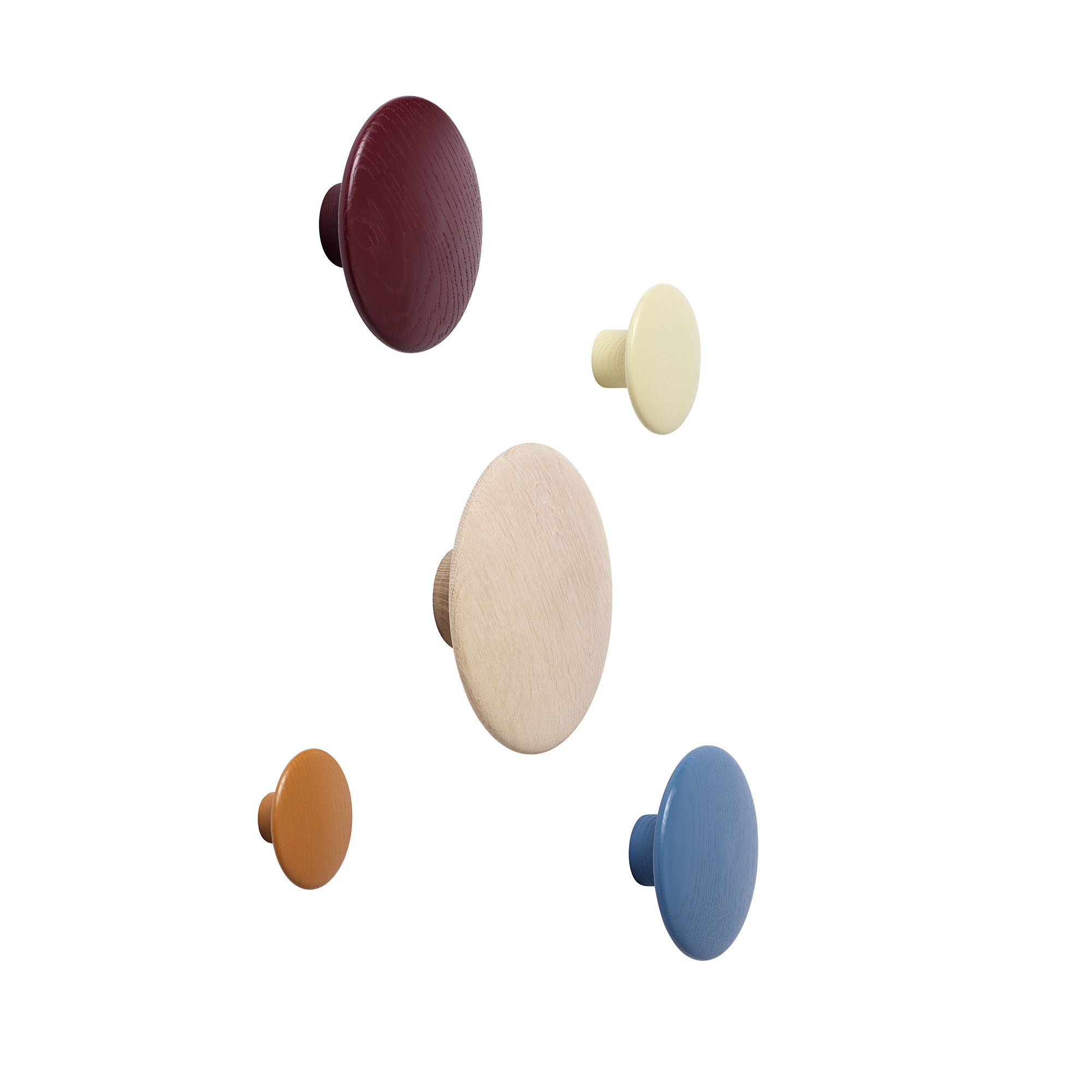 The Dots Wood cuier de lemn Ø6,5 cm