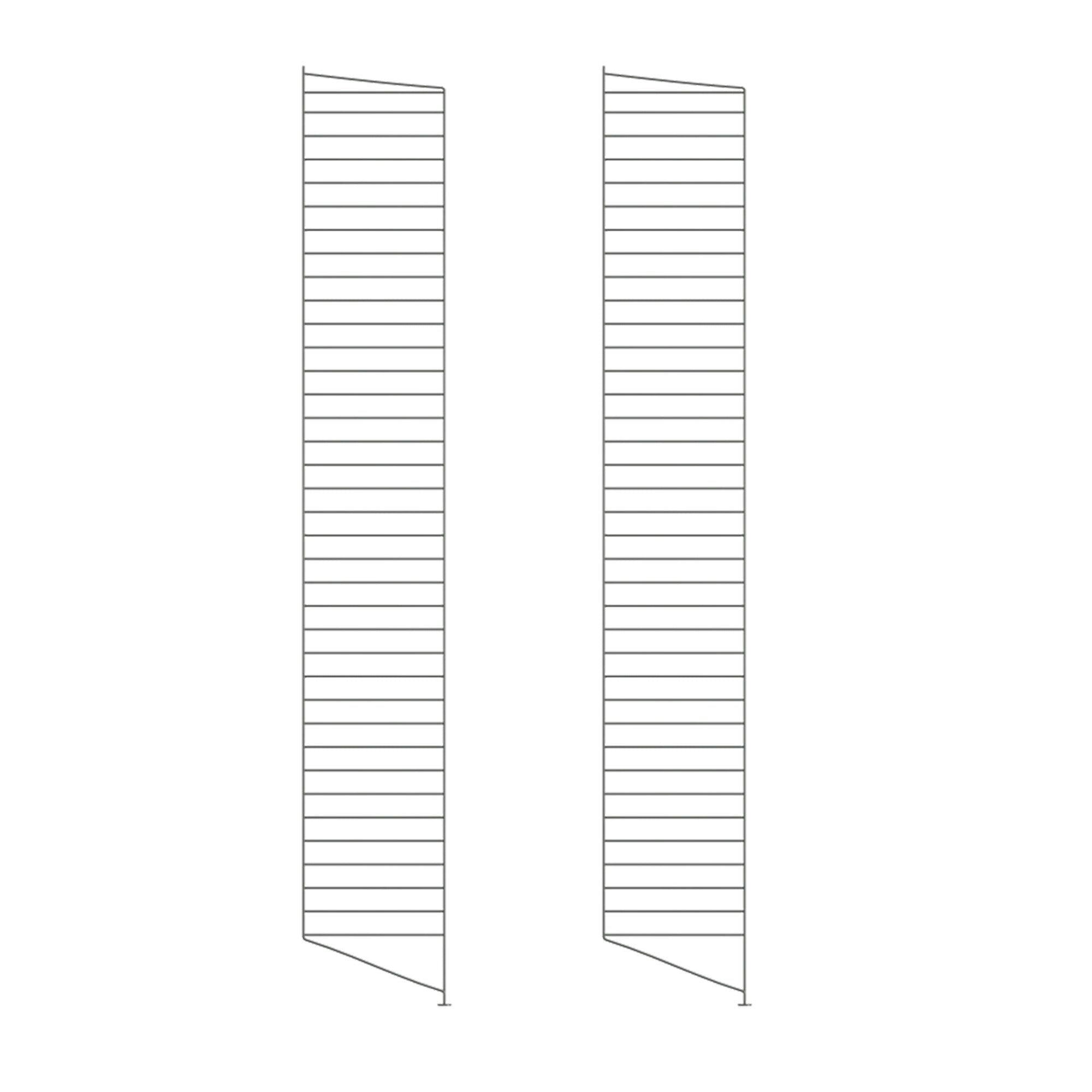String element de susținere vertical metalic 200 cm cu picior, set de 2
