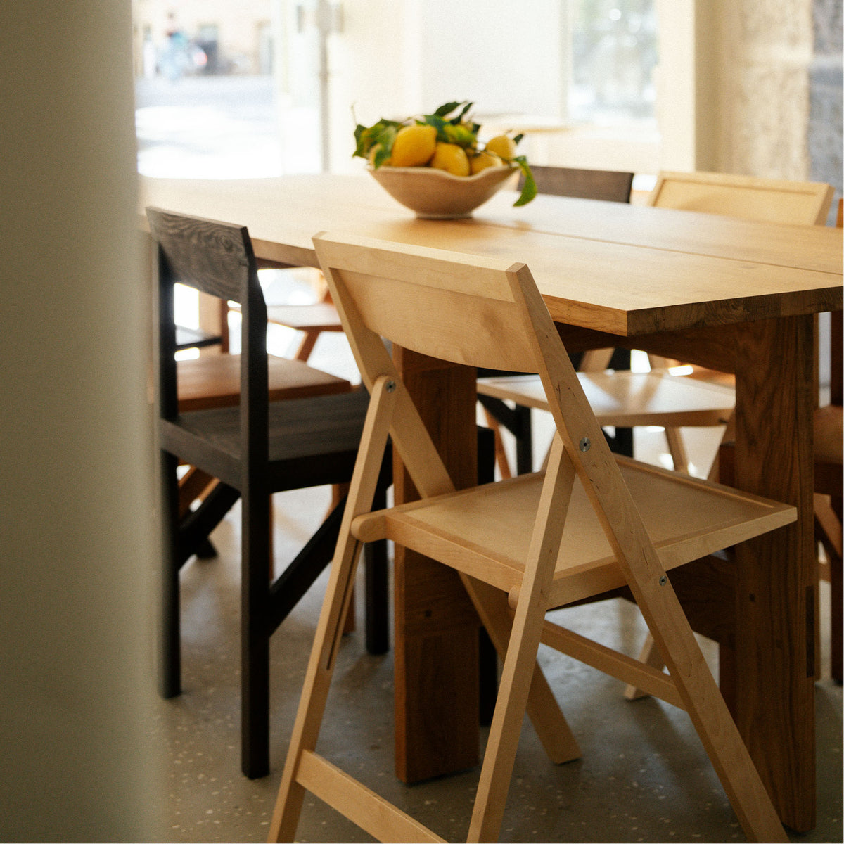 Folding Flat Chair, scaun pliabil din lemn