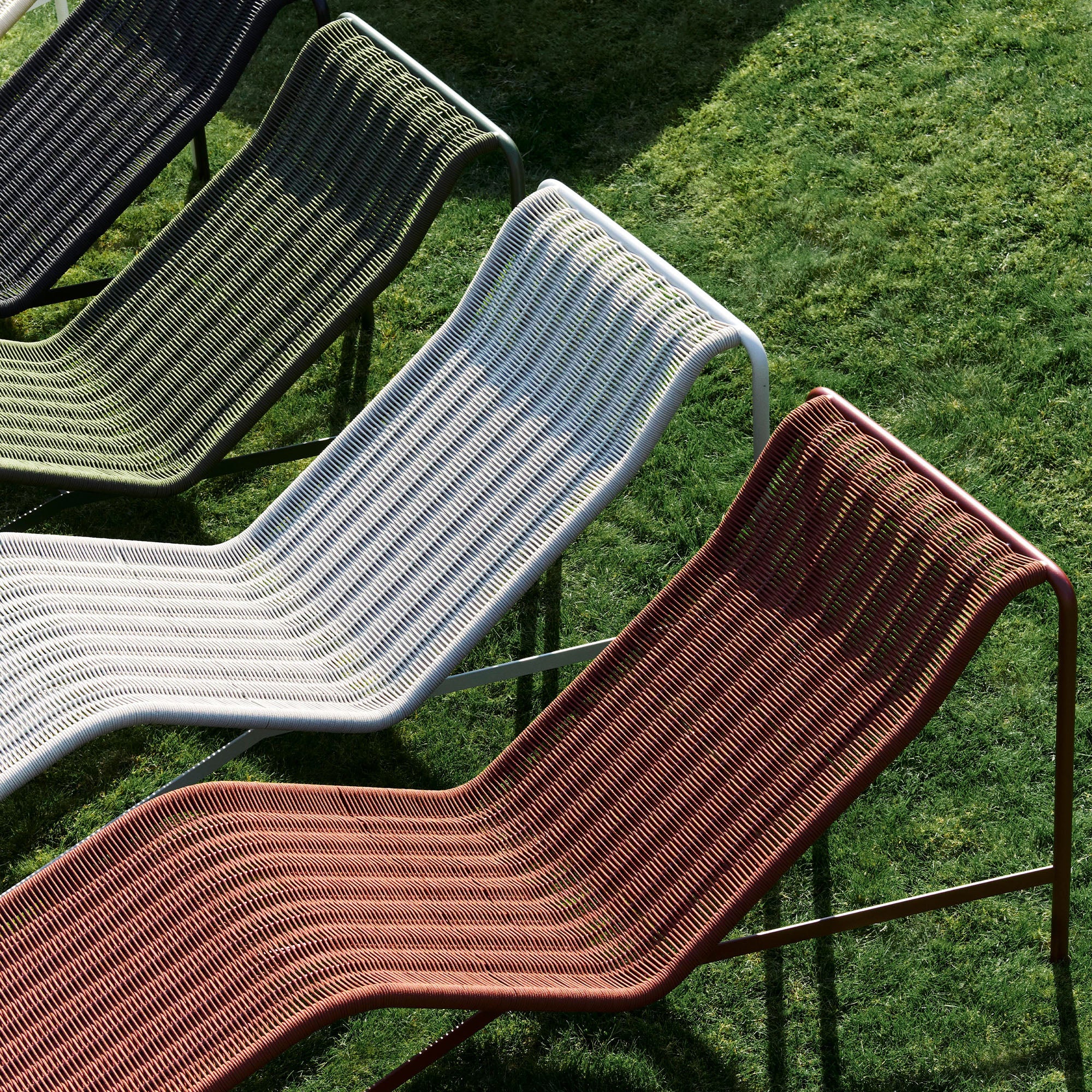 Palissade Cord Chaise Longue, șezlong de metal