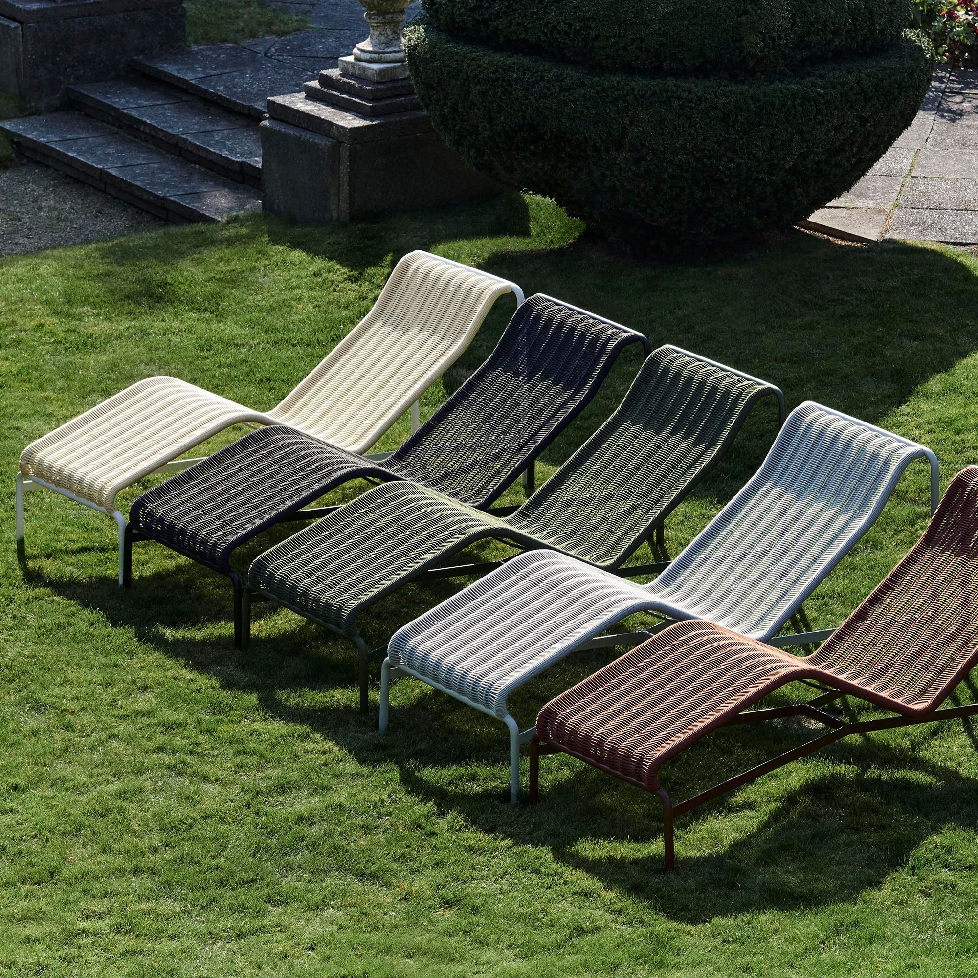 Palissade Cord Chaise Longue, șezlong de metal