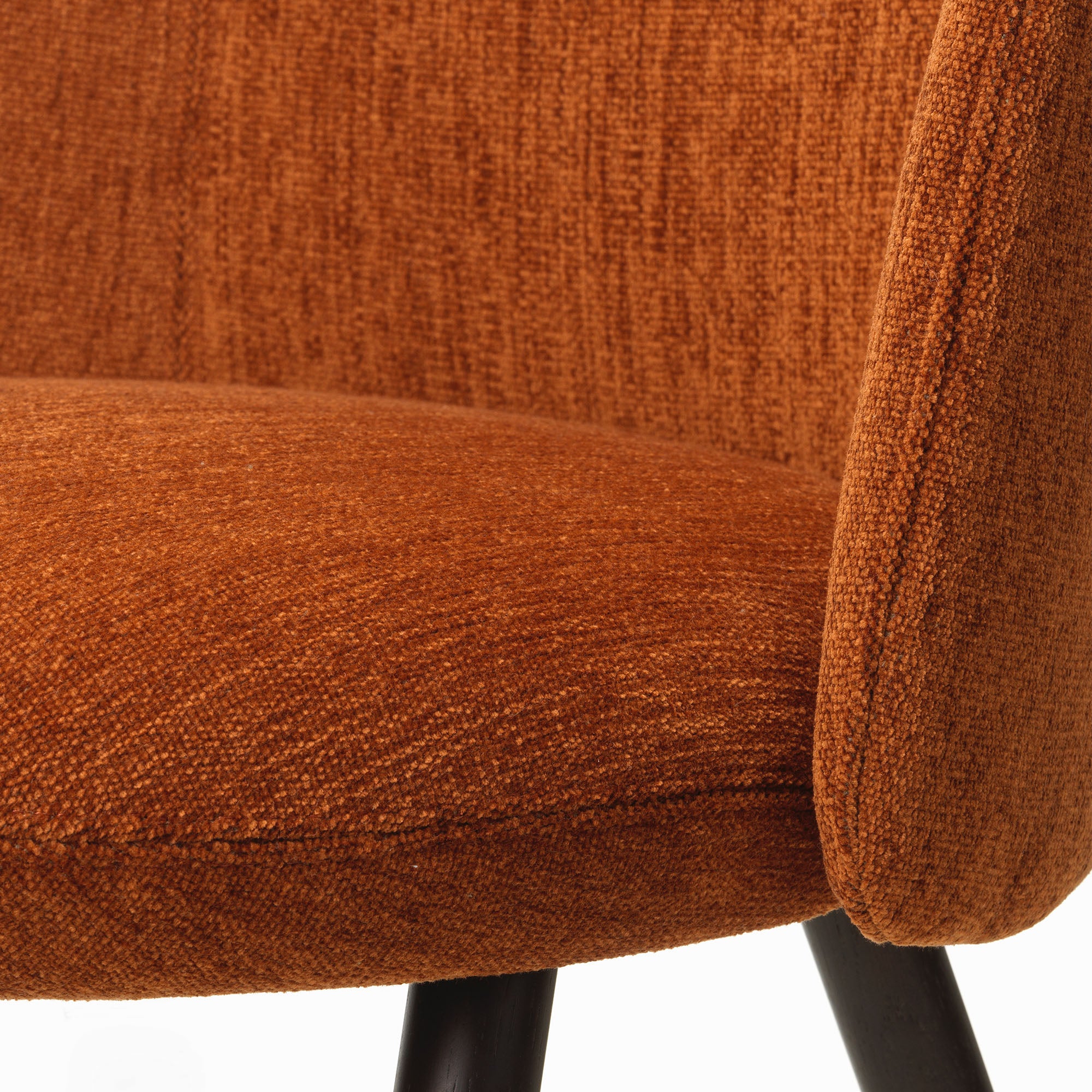 Mikado Side Chair, scaun de dining tapițat cu picioare lemn