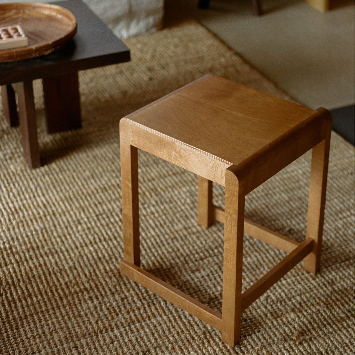 Low Stool 01, taburet din lemn