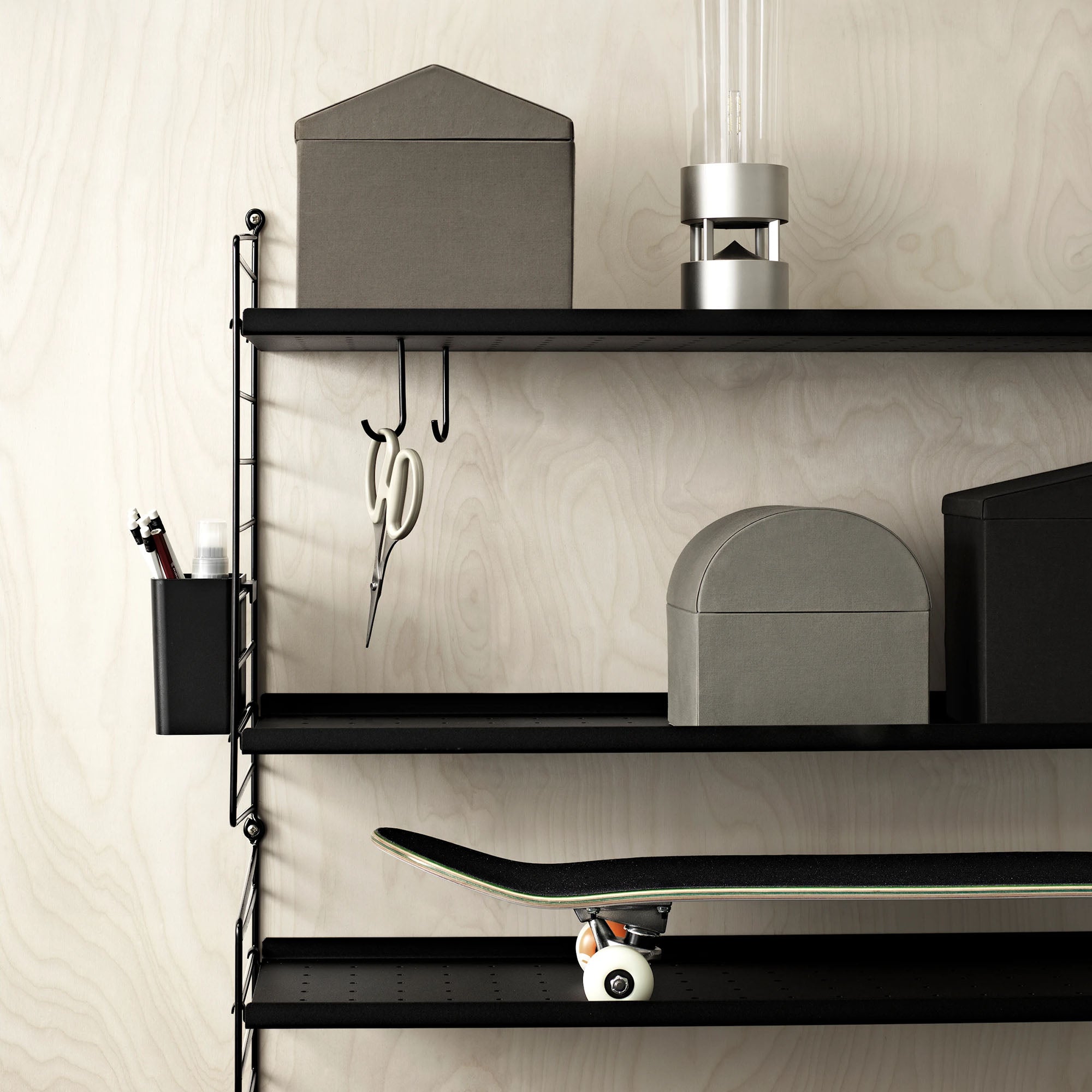 Metal shelf low edge raft metalic 58x30 cm
