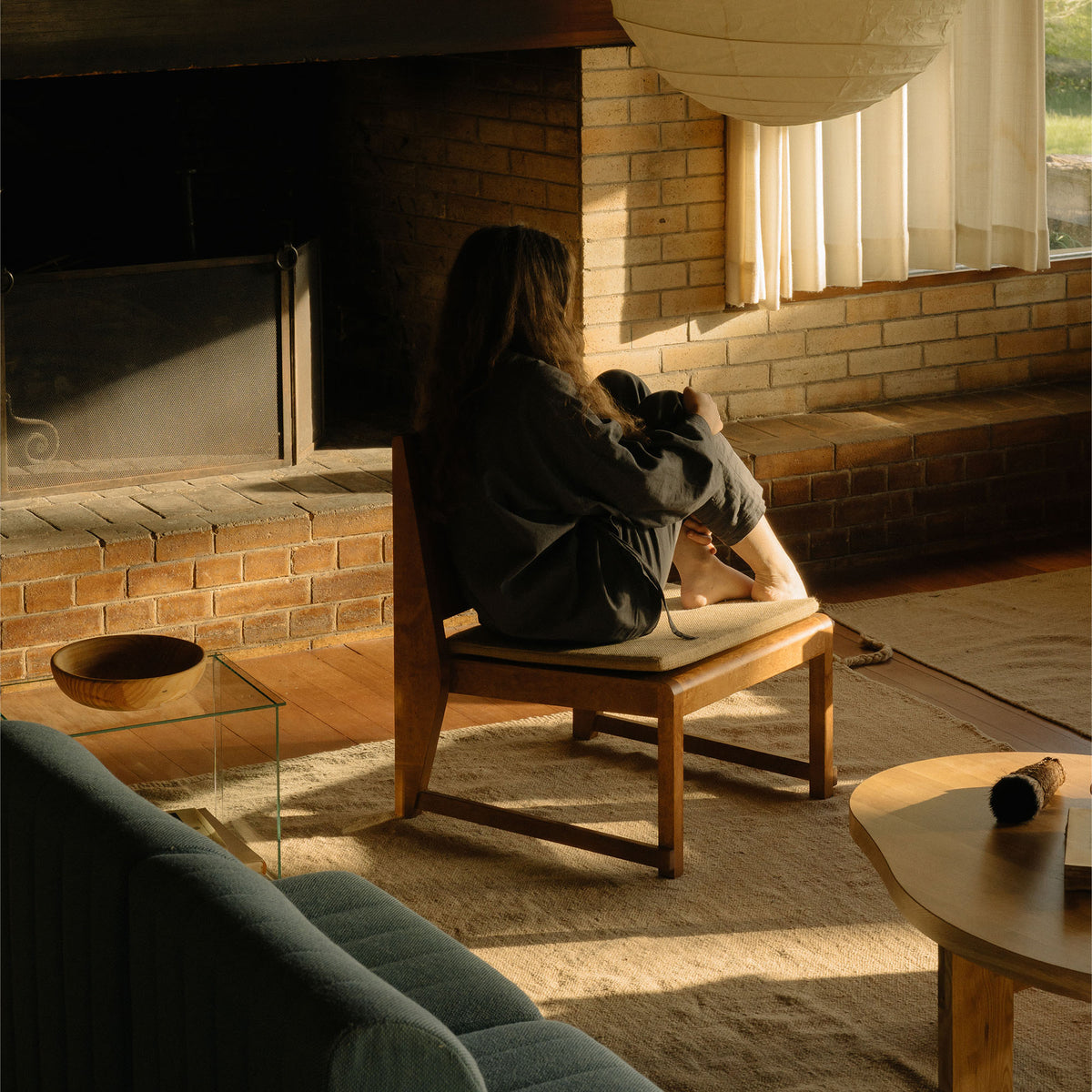 Easy Chair 01, fotoliu din lemn fără cotiere