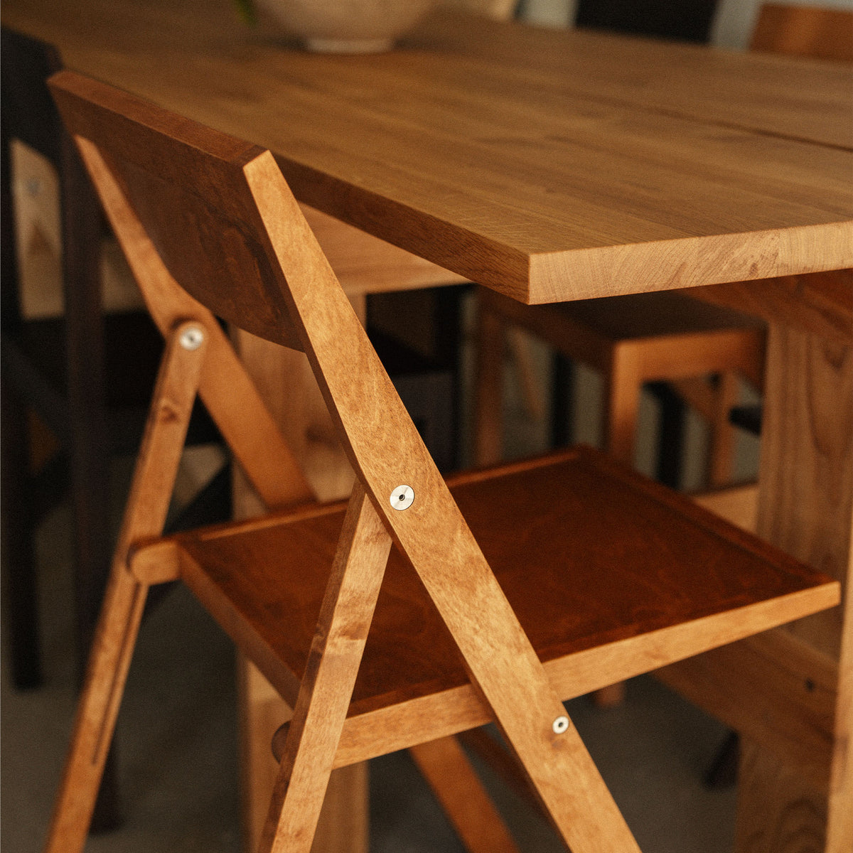 Folding Flat Chair, scaun pliabil din lemn
