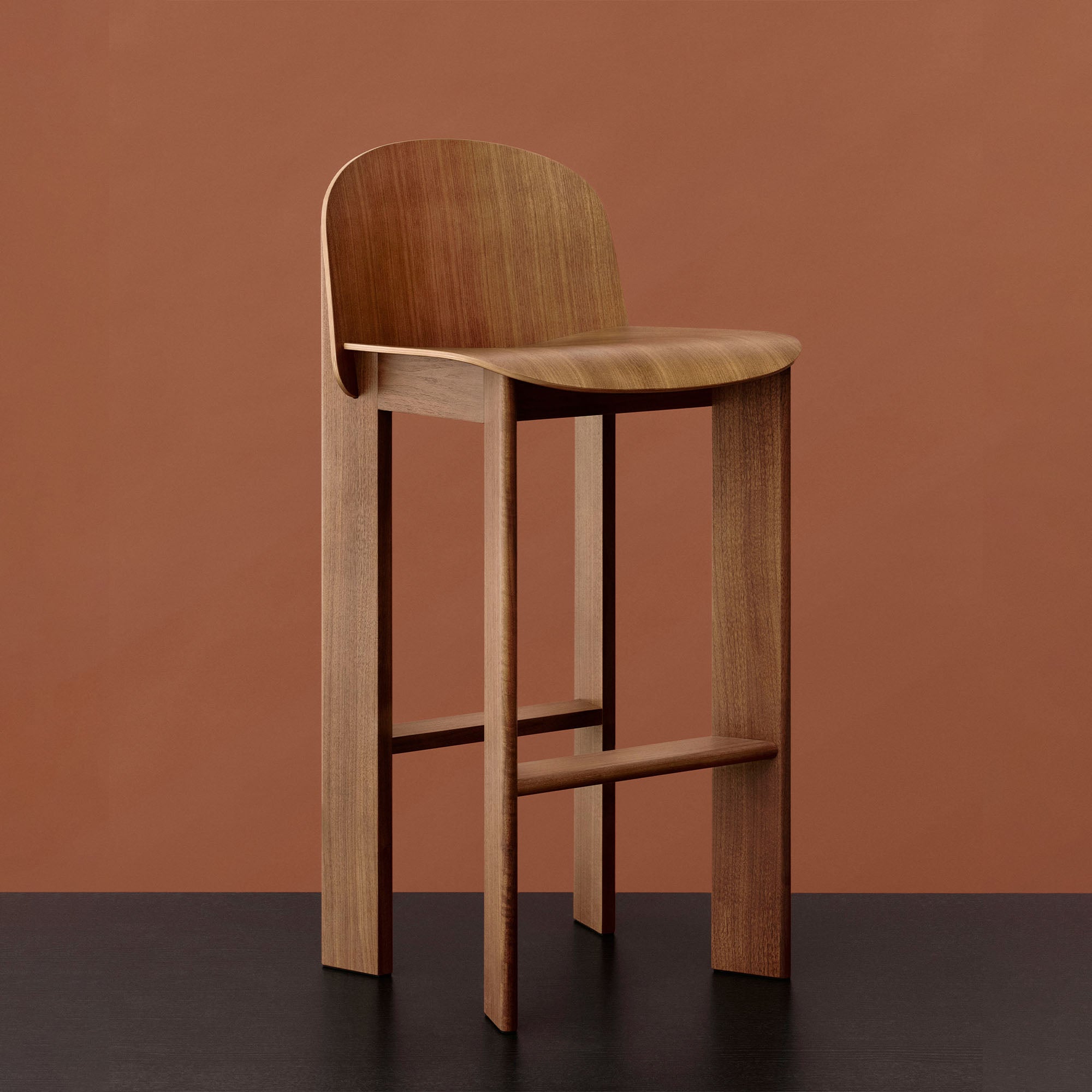 Chisel 35 Bar Stool High, scaun de bar din lemn H75
