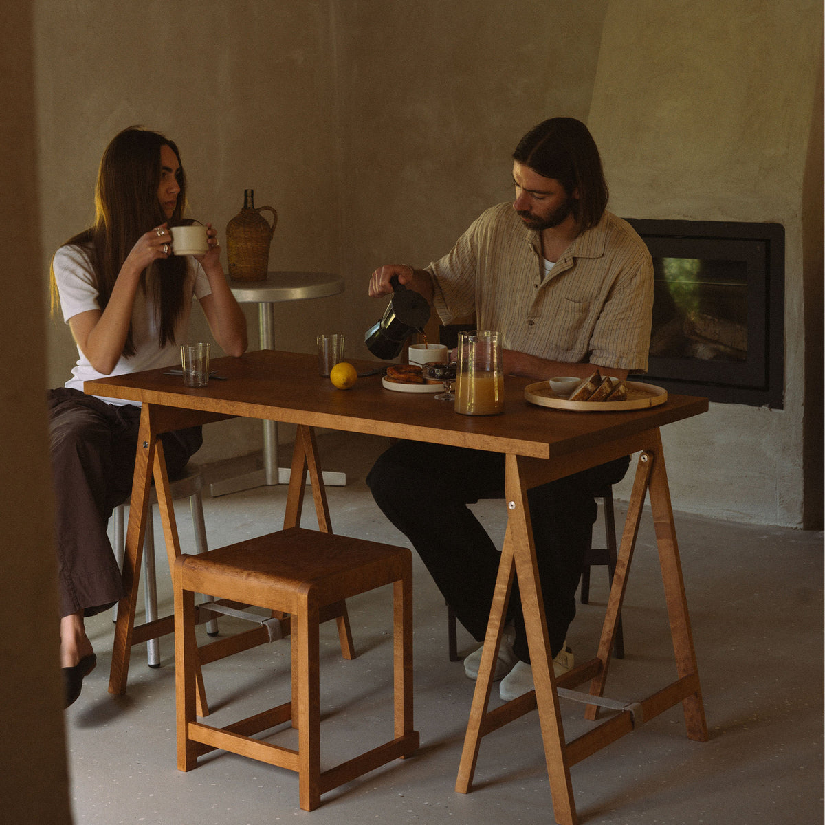Low Stool 01, taburet din lemn