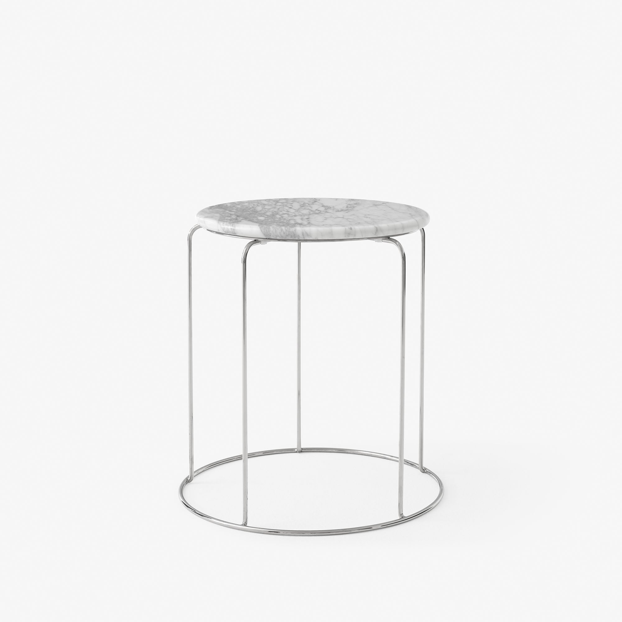 Wire stool, blat din marmură