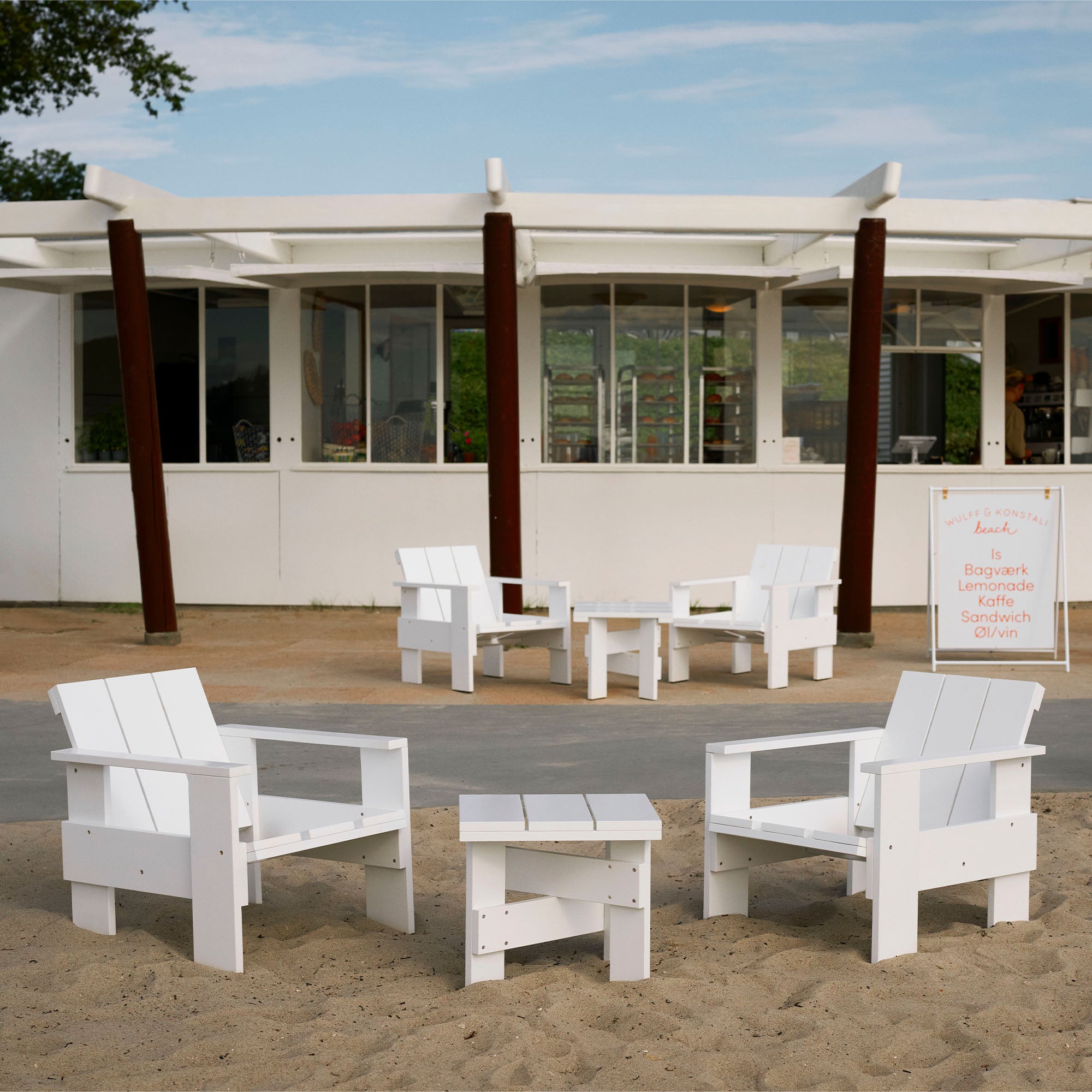 Crate Low Table, măsuță exterior 45x45 cm