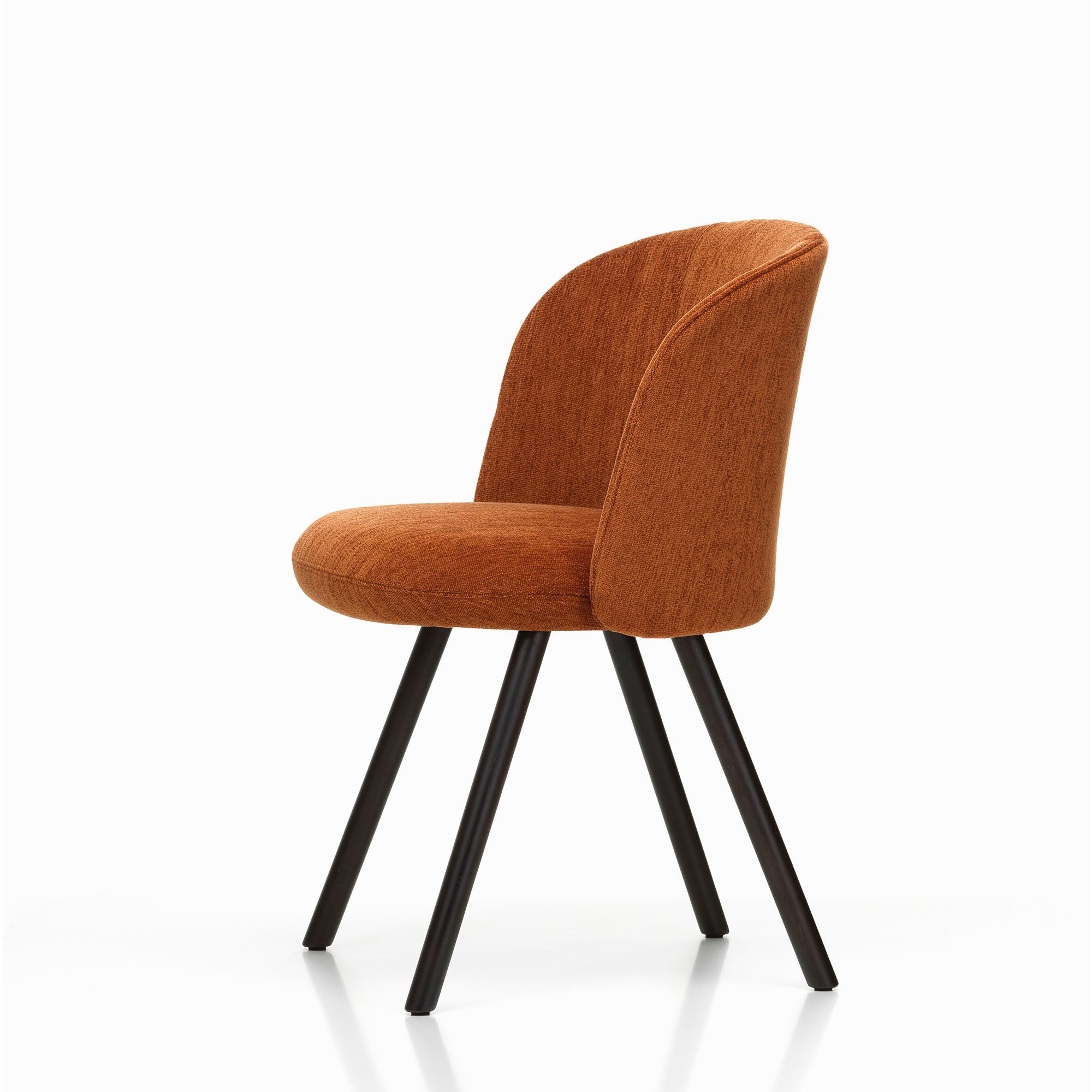 Mikado Side Chair, scaun de dining tapițat cu picioare lemn