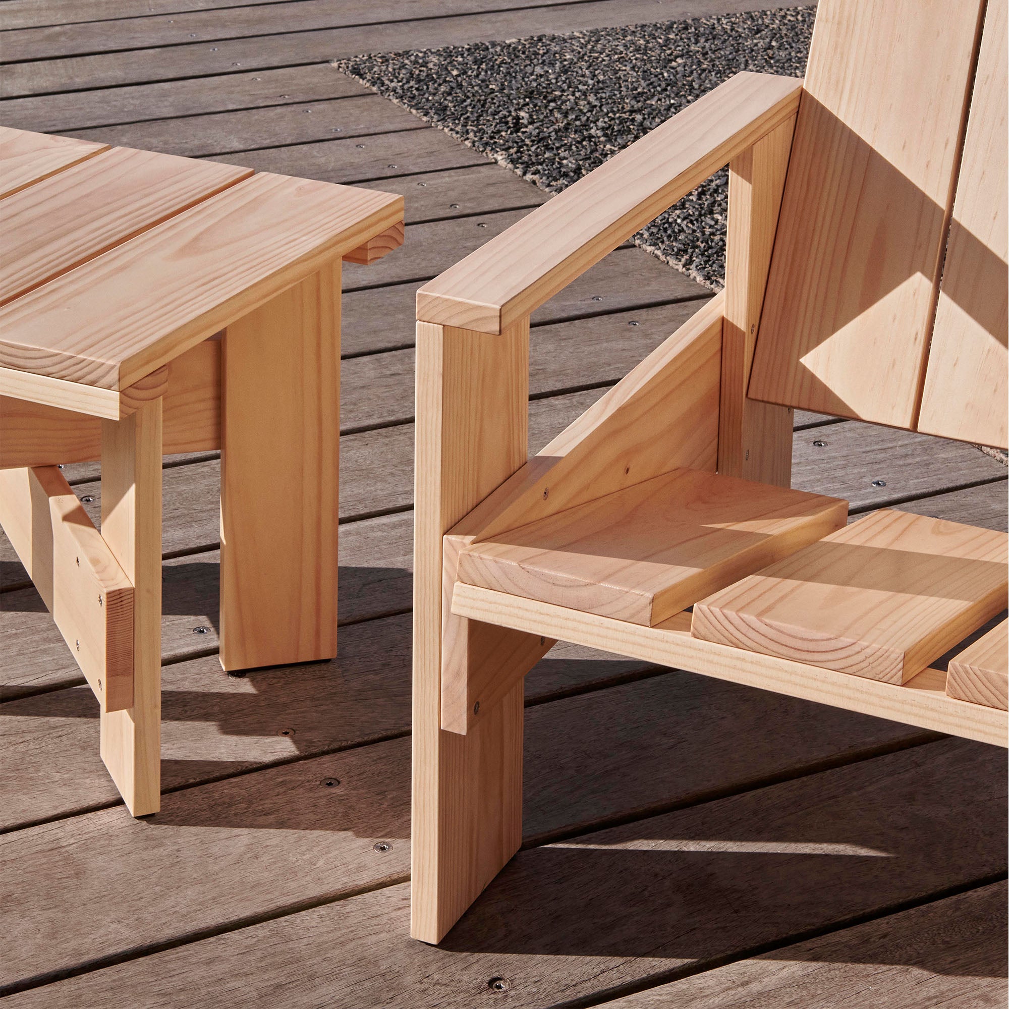 Crate Low Table, măsuță exterior 45x45 cm