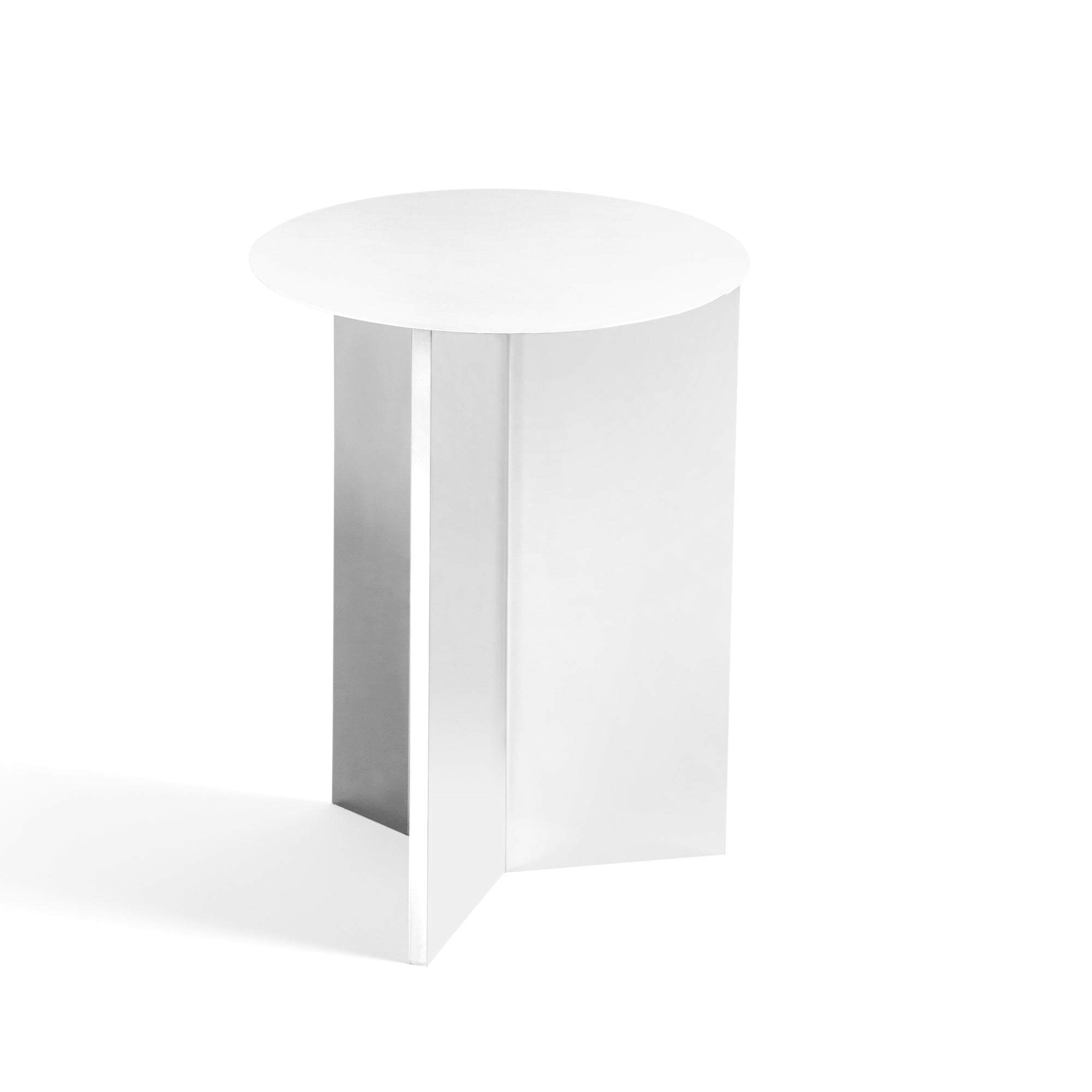 Slit round white, măsuță ocazională înaltă