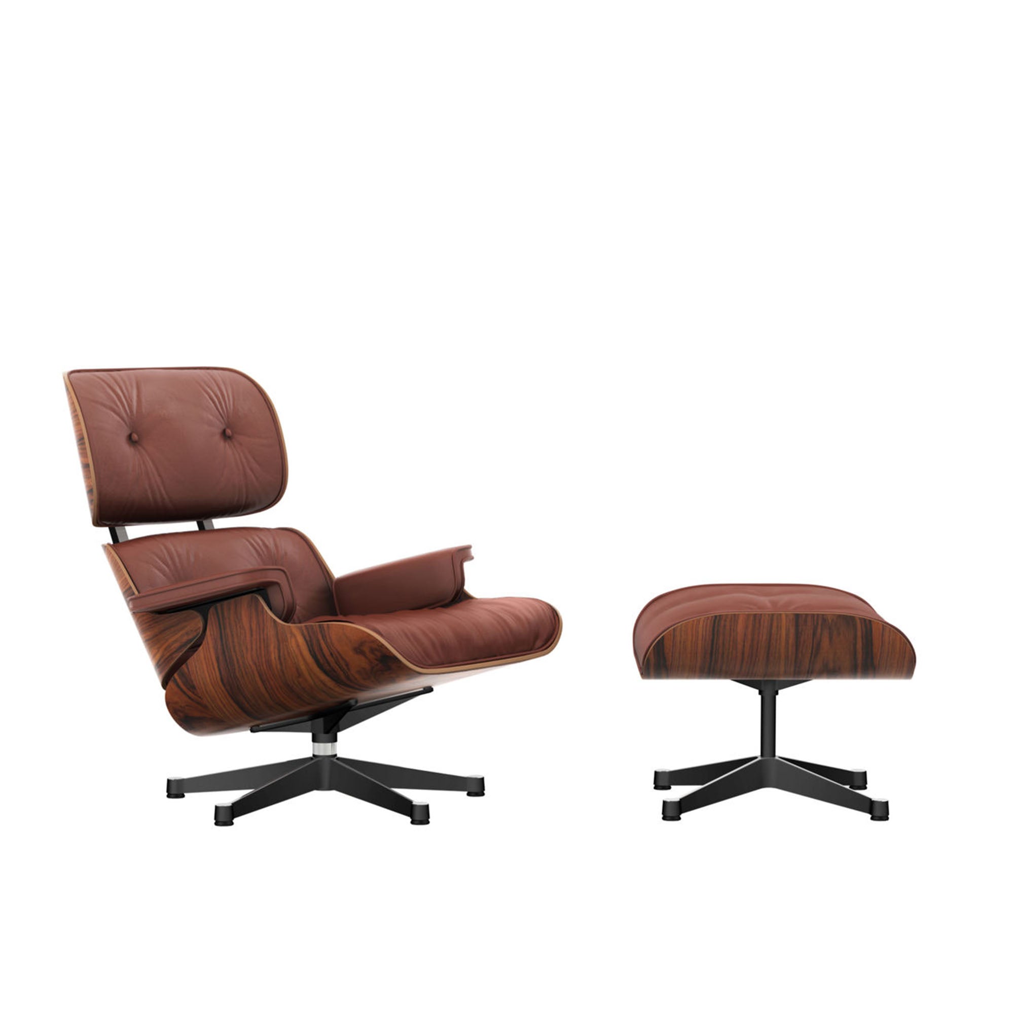 Eames Lounge Chair cu Otoman (lemn din palisandru)