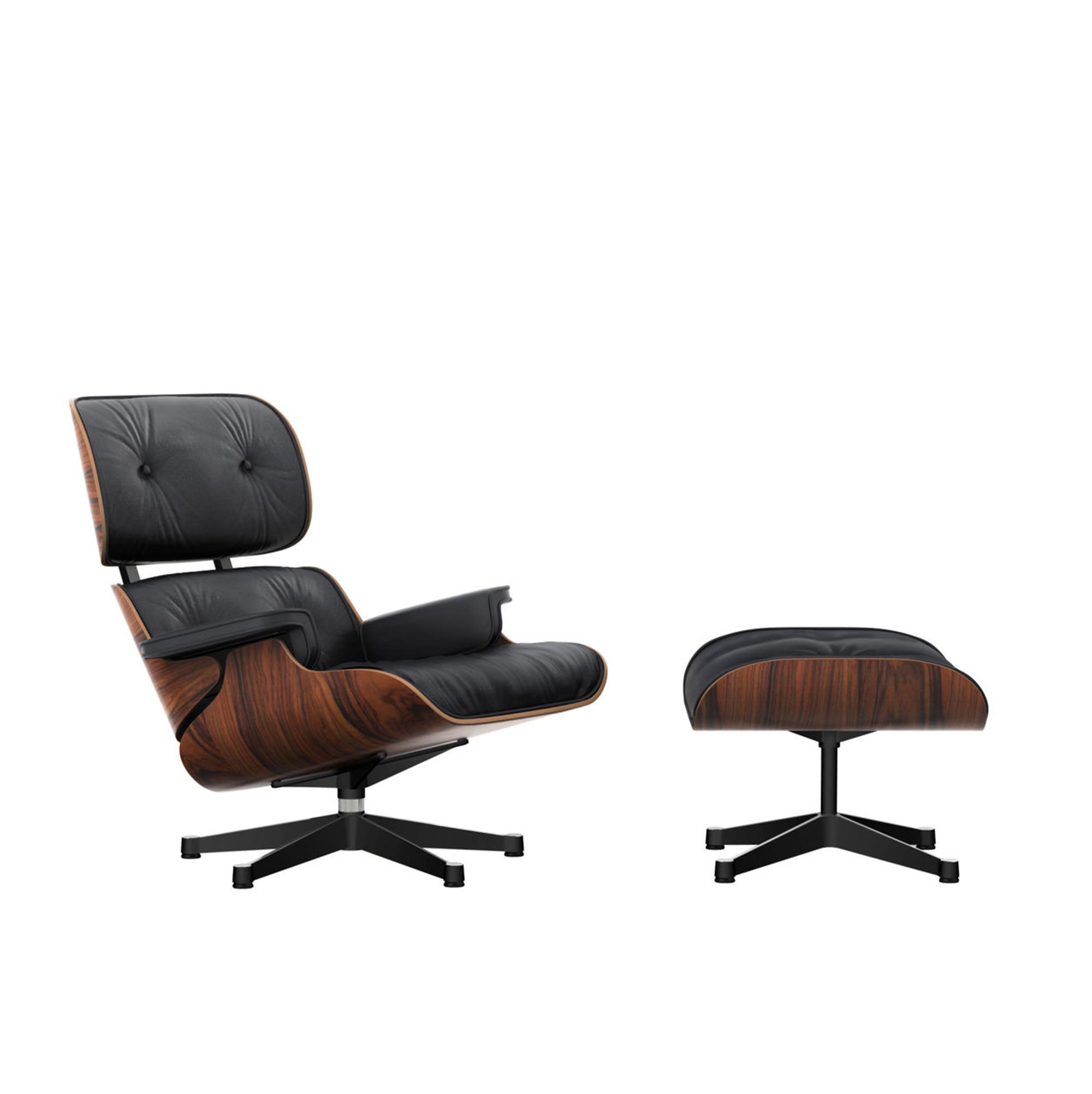 Eames Lounge Chair cu Otoman (lemn din palisandru)