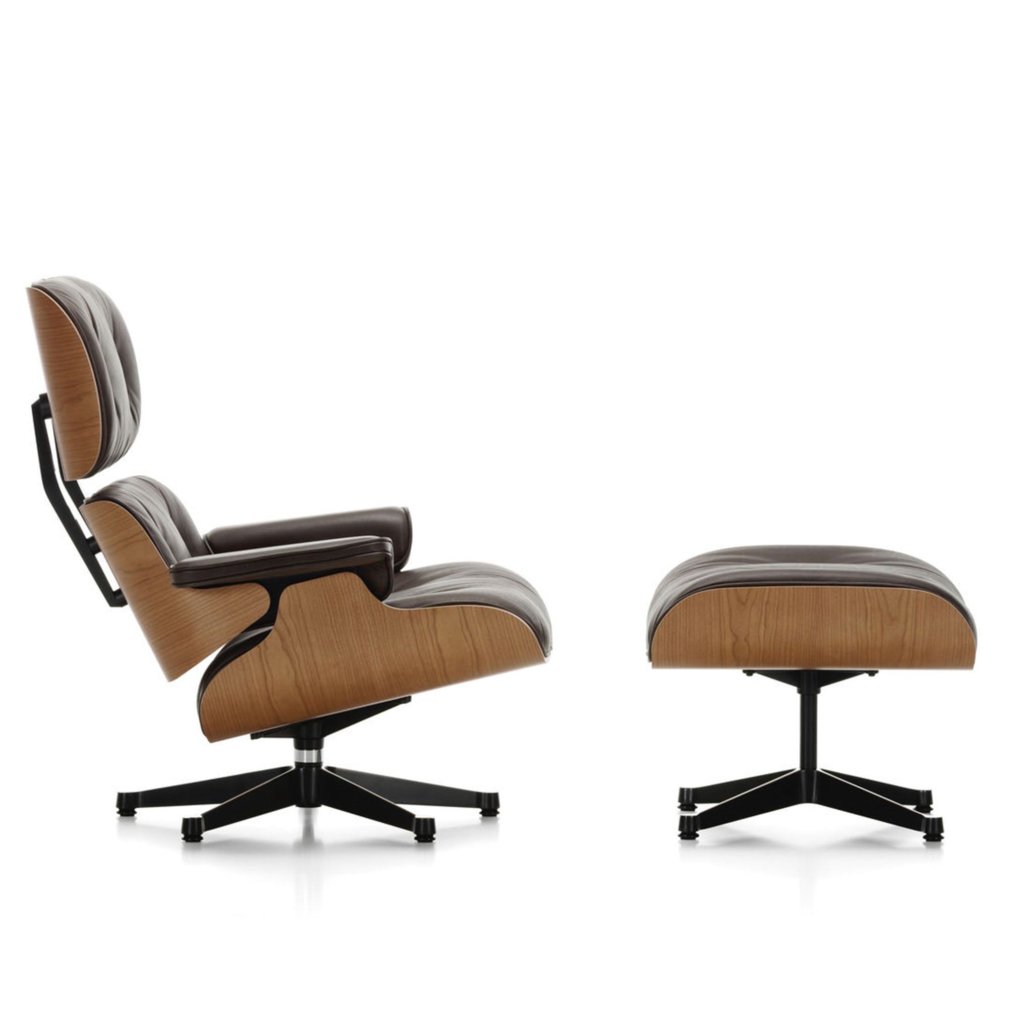 Eames Lounge Chair cu Otoman (cireș american)