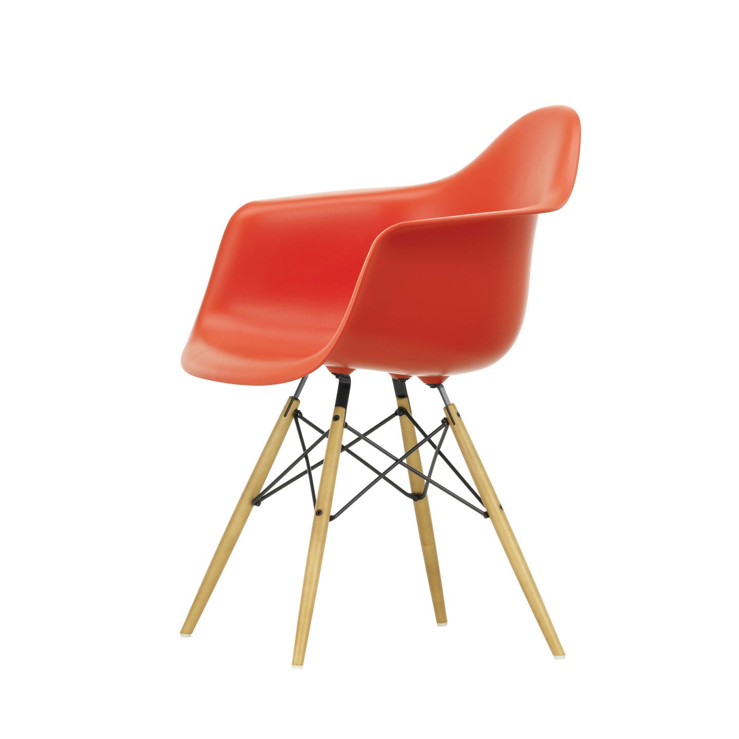 Eames Plastic RE DAW scaun cu picioare din lemn de arțar