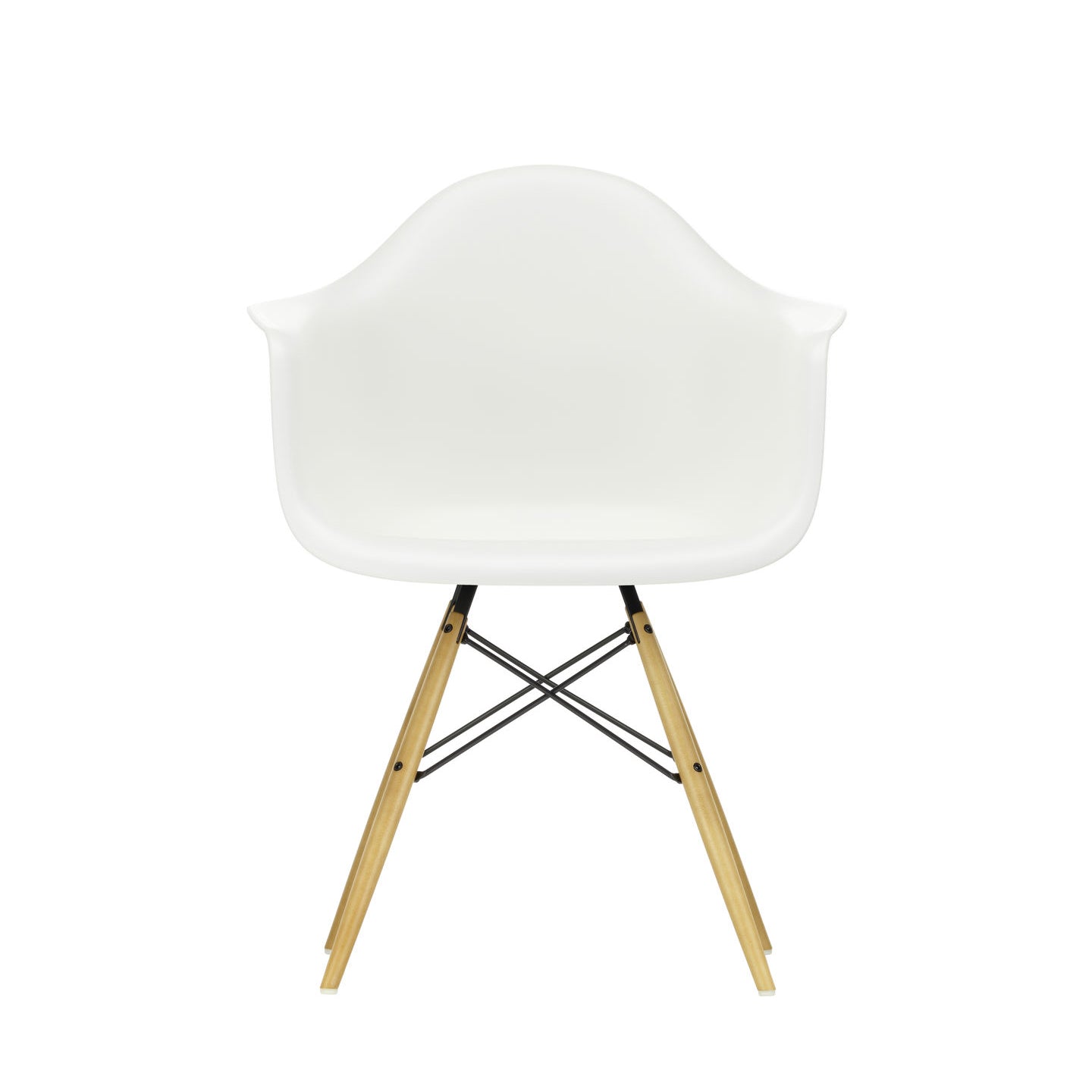 Eames Plastic RE DAW scaun cu picioare din lemn de arțar