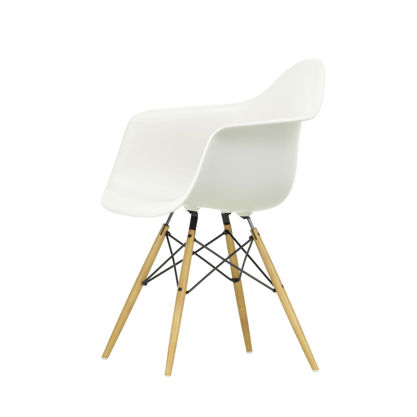 Eames Plastic RE DAW scaun cu picioare din lemn de arțar