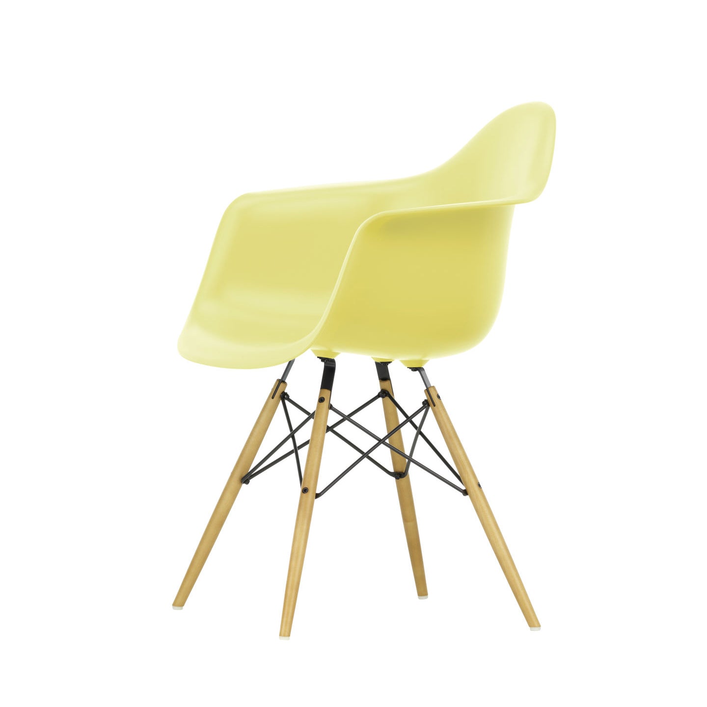 Eames Plastic RE DAW scaun cu picioare din lemn de arțar