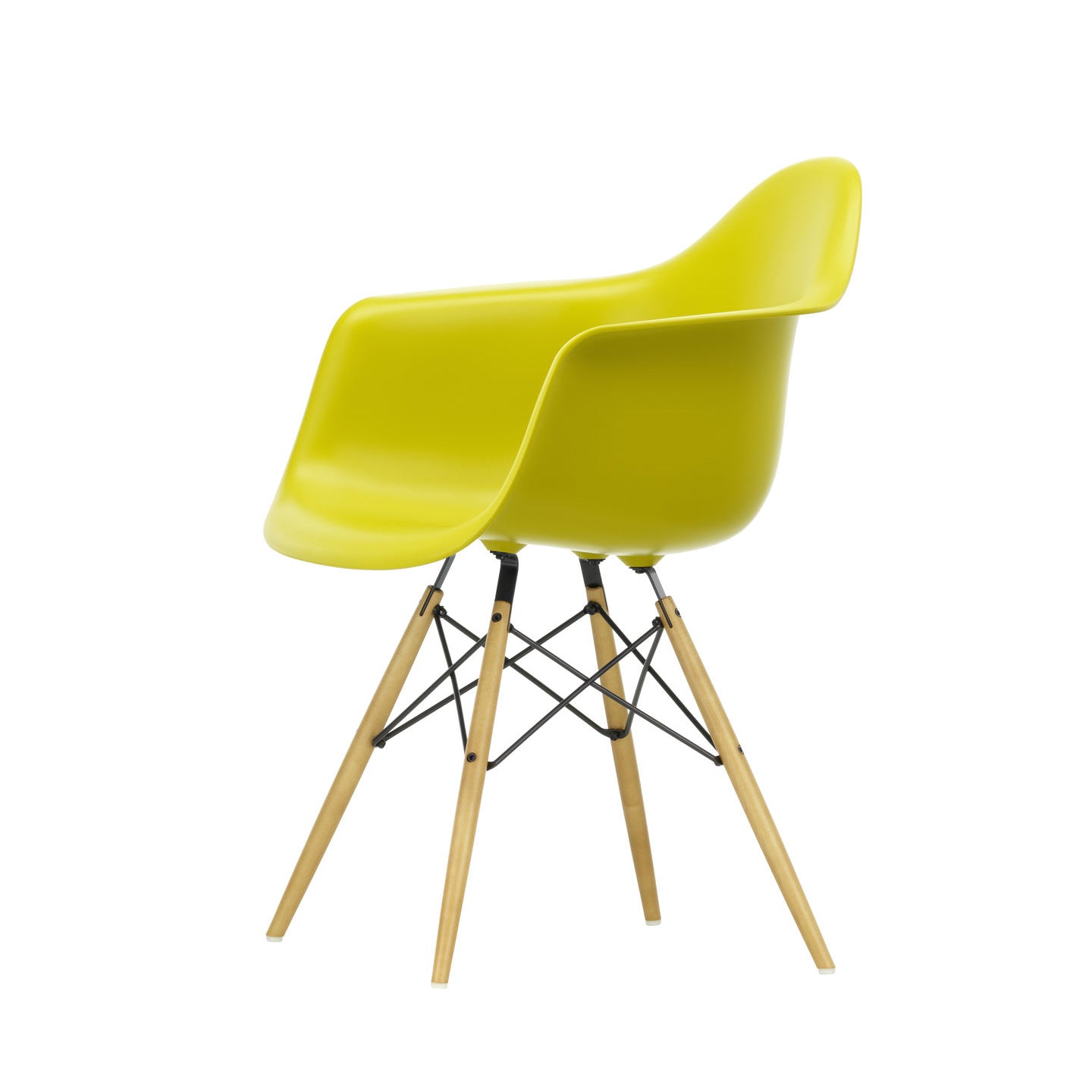 Eames Plastic RE DAW scaun cu picioare din lemn de arțar