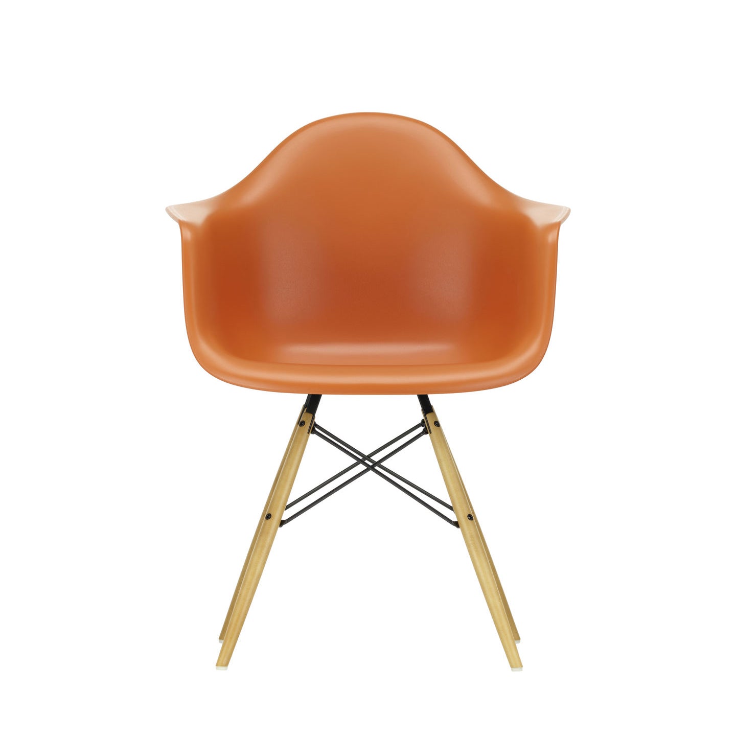 Eames Plastic RE DAW scaun cu picioare din lemn de arțar