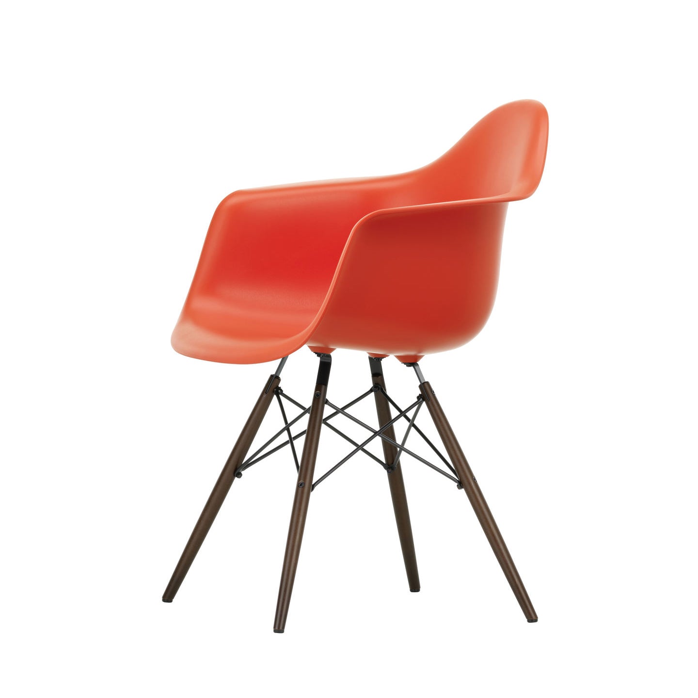 Eames Plastic RE DAW scaun cu picioare din lemn de arțar băițuit