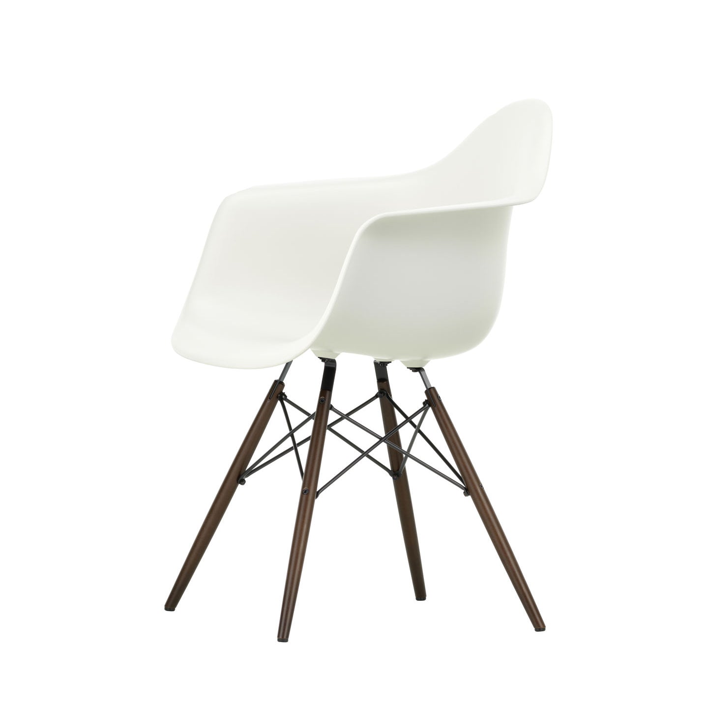 Eames Plastic RE DAW scaun cu picioare din lemn de arțar băițuit