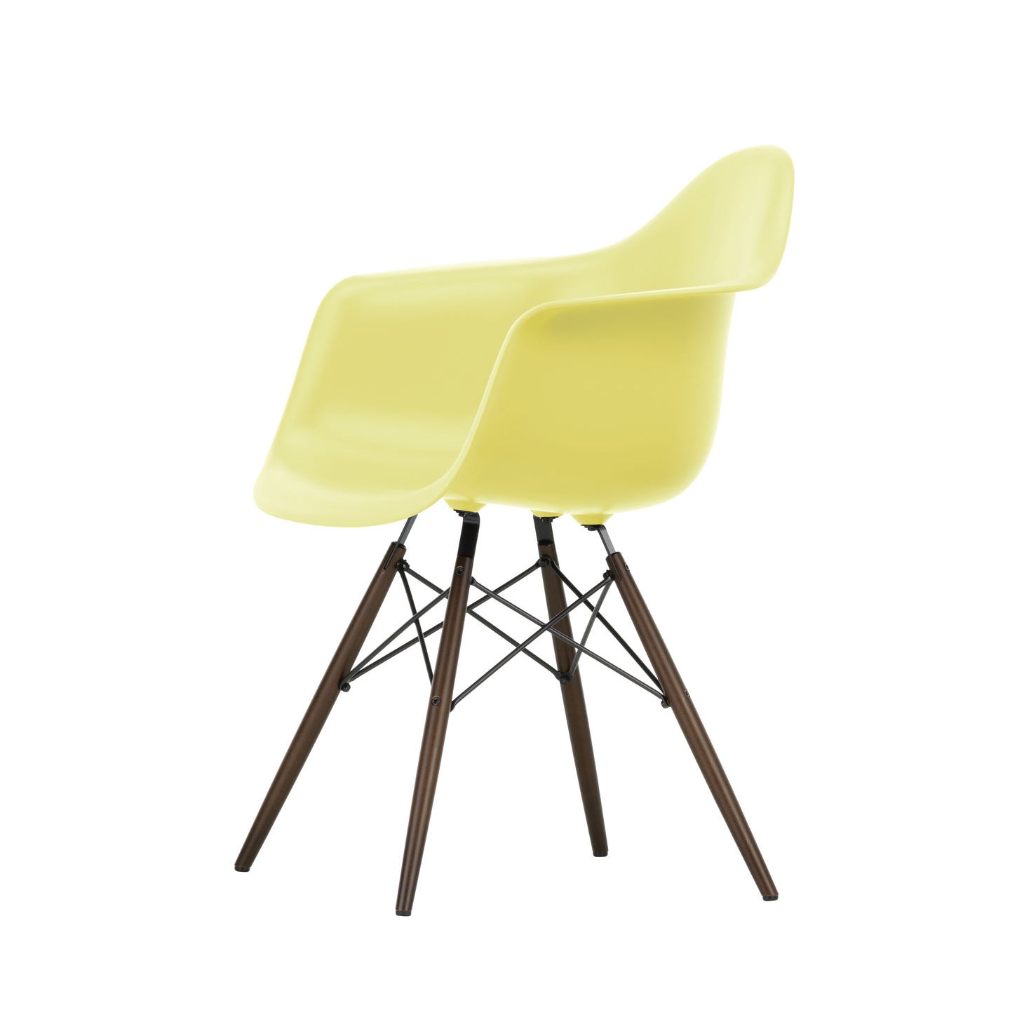 Eames Plastic RE DAW scaun cu picioare din lemn de arțar băițuit