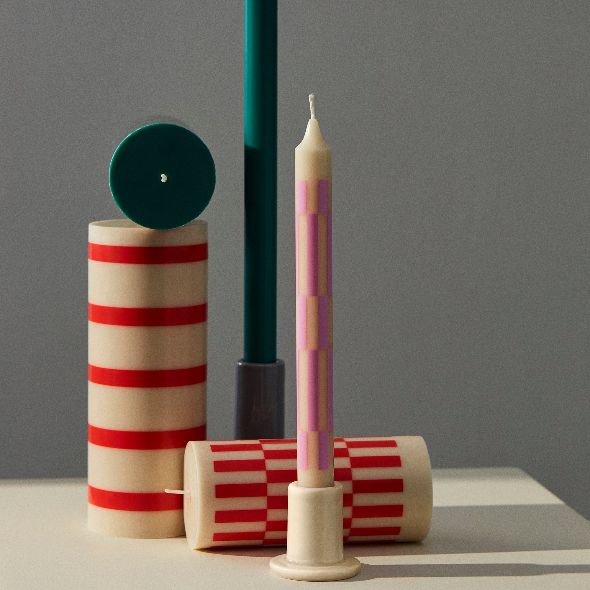 Pattern Candle Set, set de 4 lumânări decorative