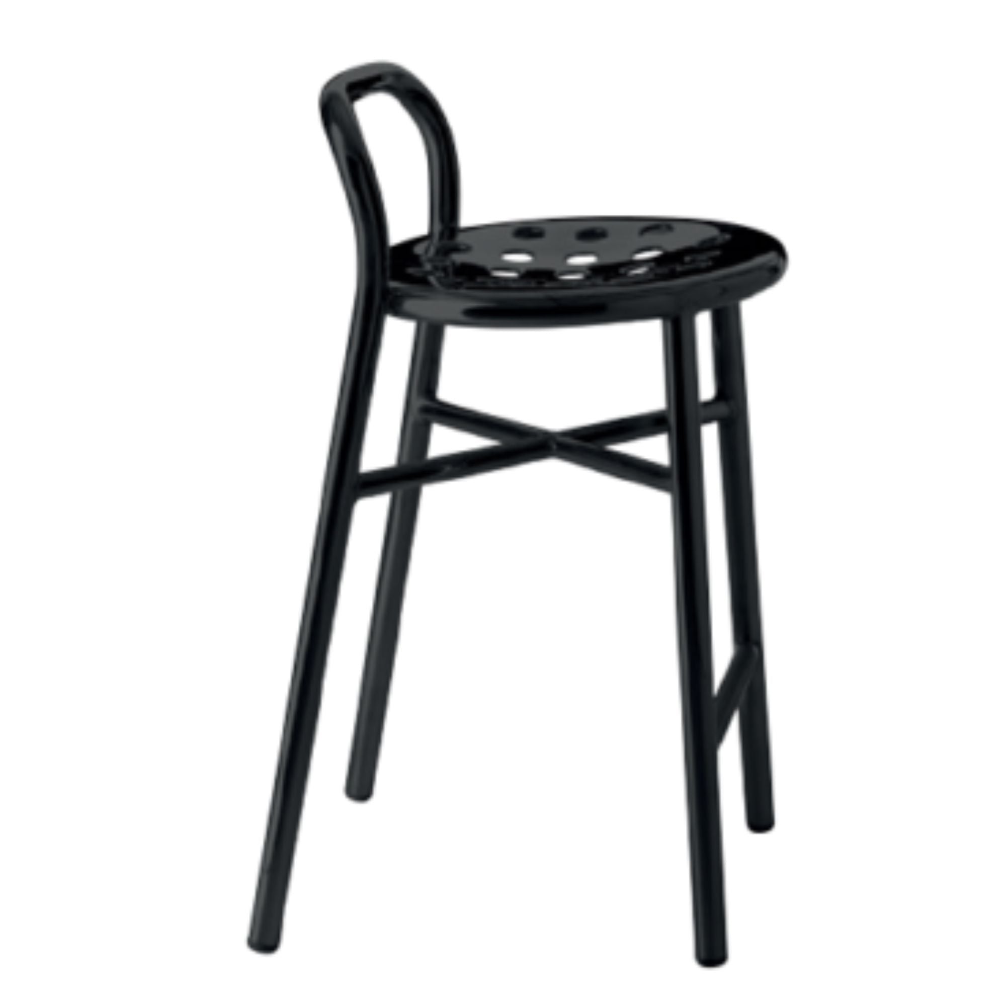 Pipe Stool, scaun de bar cu șezut perforat H67 cm