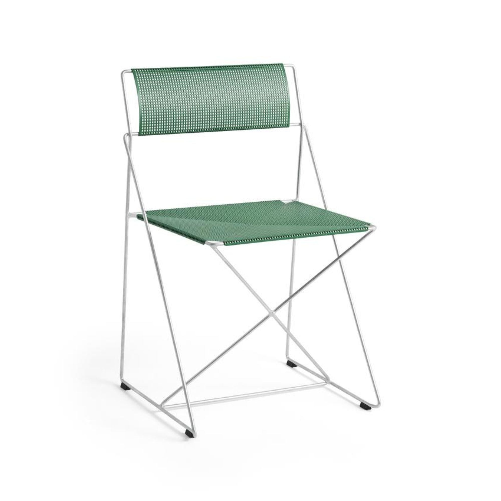 X-Line Chair, scaun de interior/exterior cu baza galvanizată