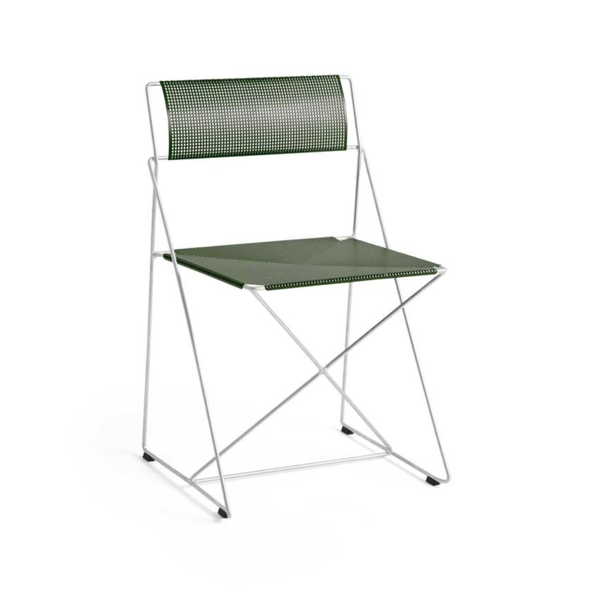 X-Line Chair, scaun de interior/exterior cu baza galvanizată