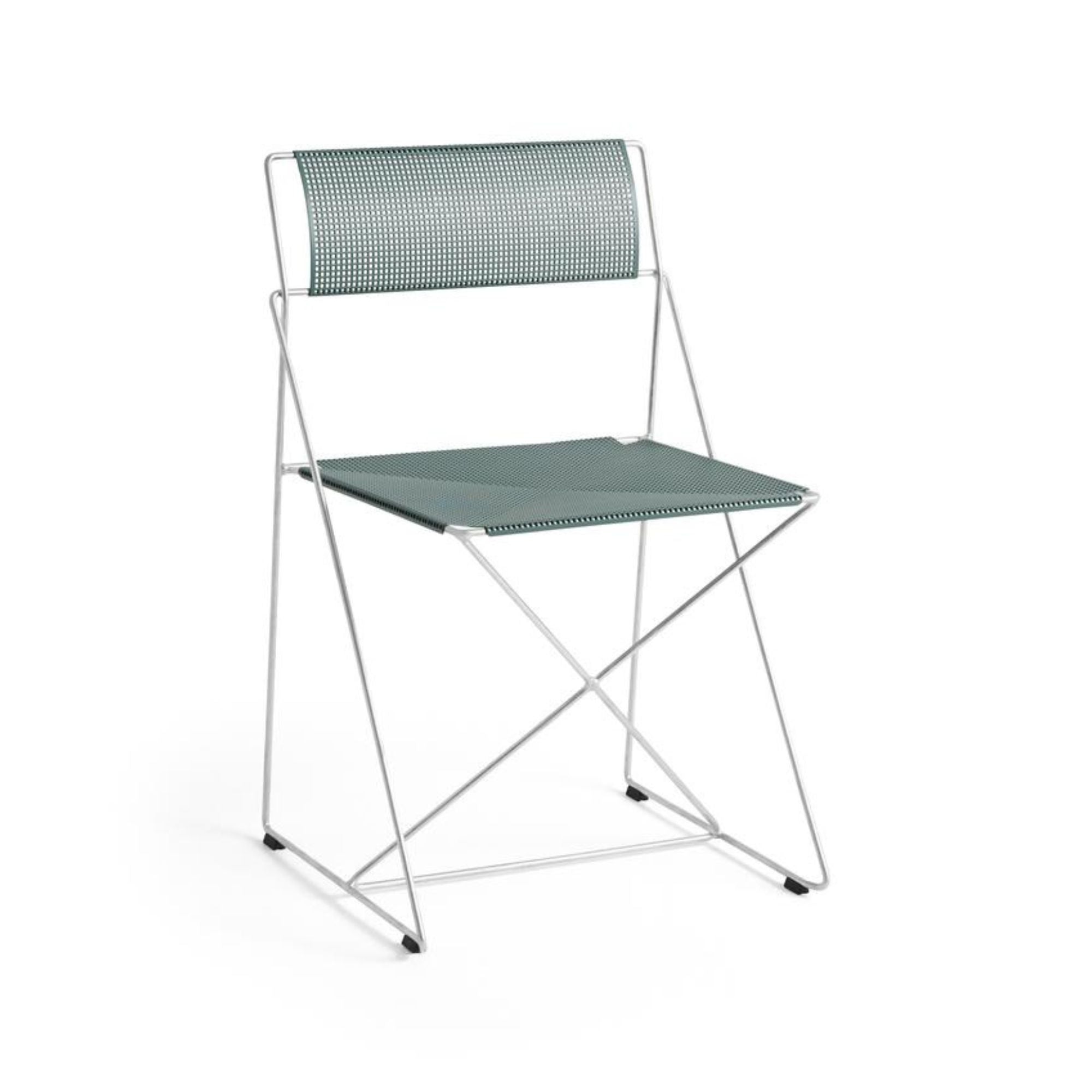 X-Line Chair, scaun de interior/exterior cu baza galvanizată