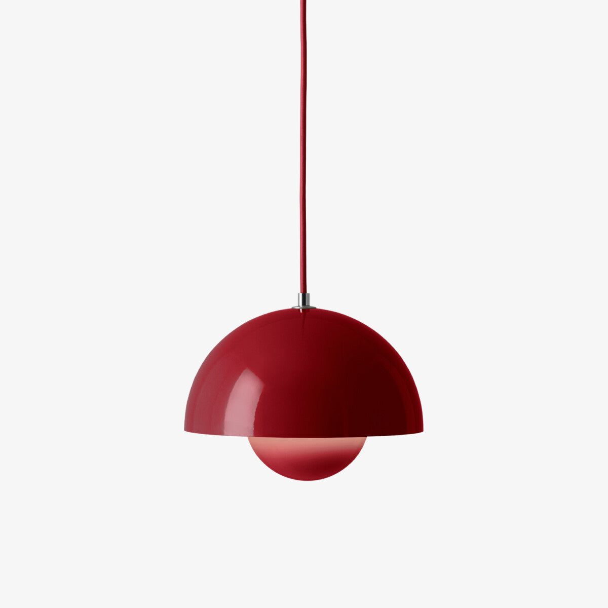 Flowerpot vermilion red VP1, lampă suspendată mică